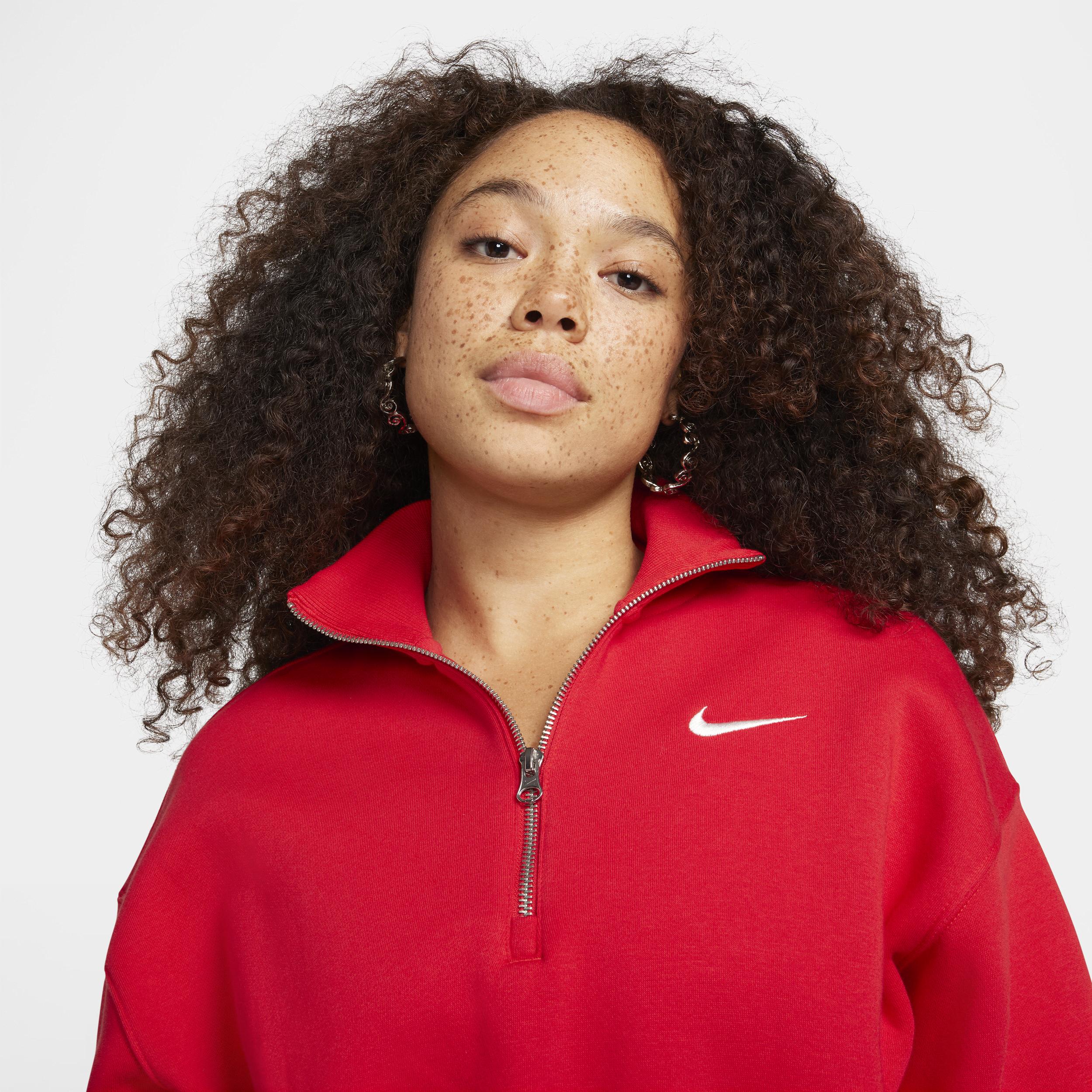 Women's Nike Sportswear Phoenix Fleece 1/4-Zip Cropped Sweatshirt Product Image