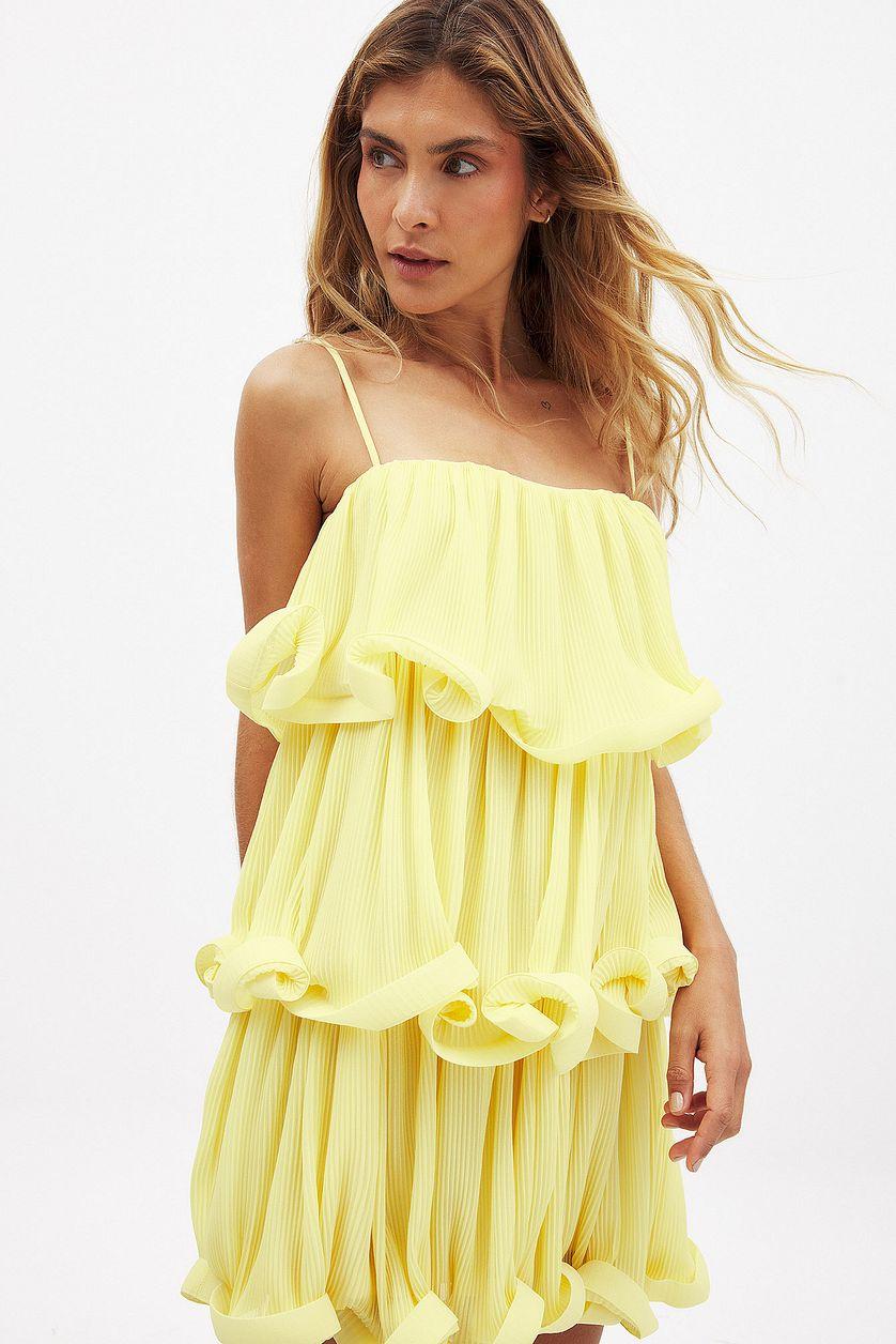 Printed Flounce Mini Dress Product Image