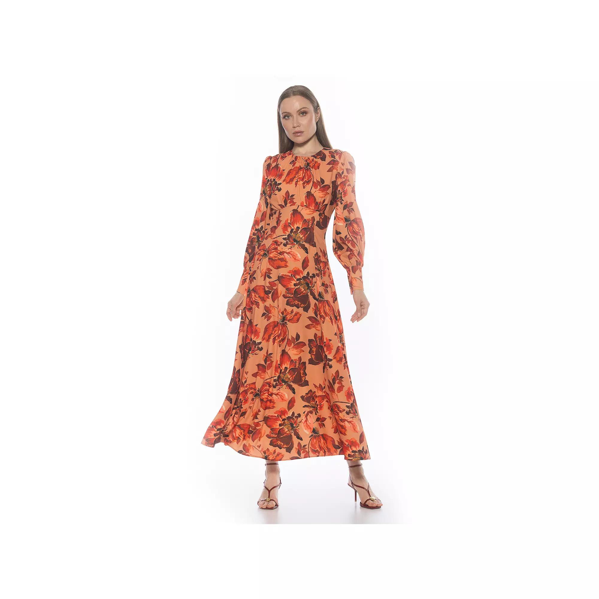 Women's ALEXIA ADMOR Yesenia Flowy Long Sleeve Maxi Dress,  Product Image