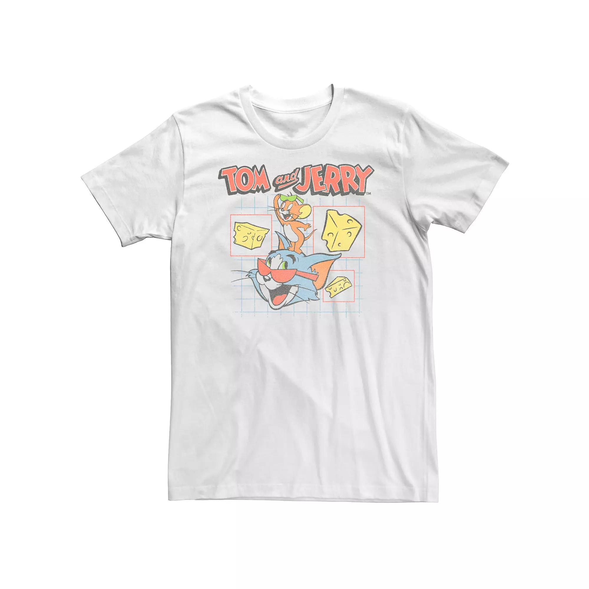 Big & Tall Tom And Jerry Cheese Retro Logo Tee, Men's,  Product Image