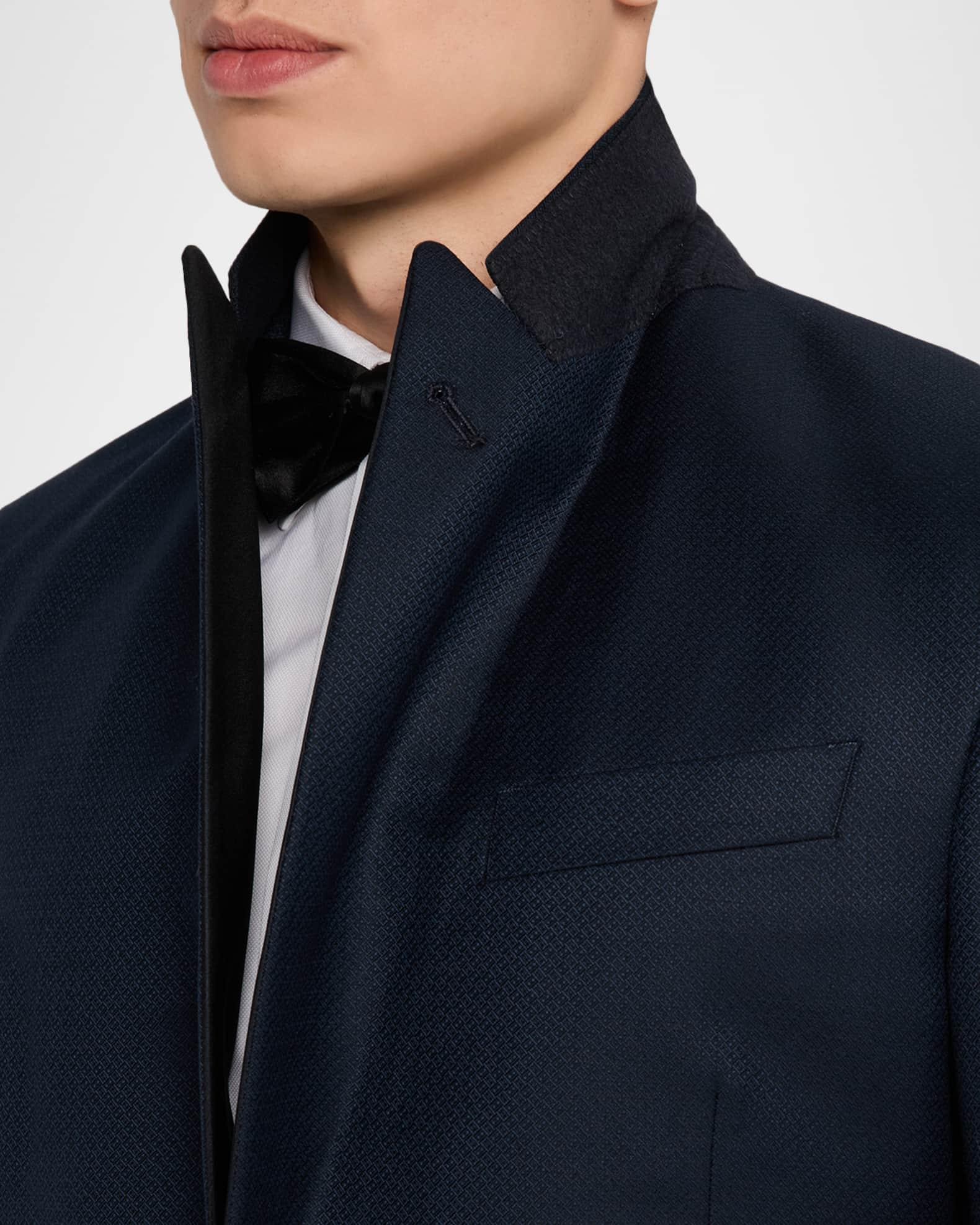 Men's Micro Geometric Satin Peak Lapel Tuxedo Product Image