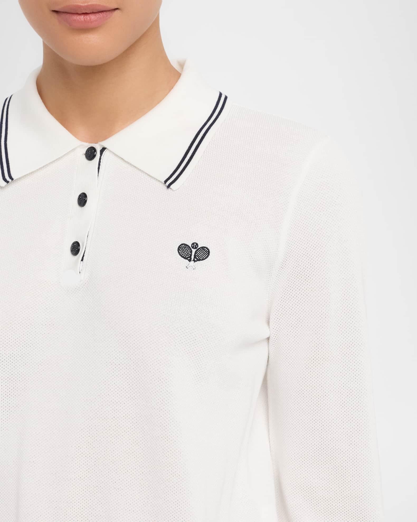 The Long-Sleeve Tennis Polo  Product Image
