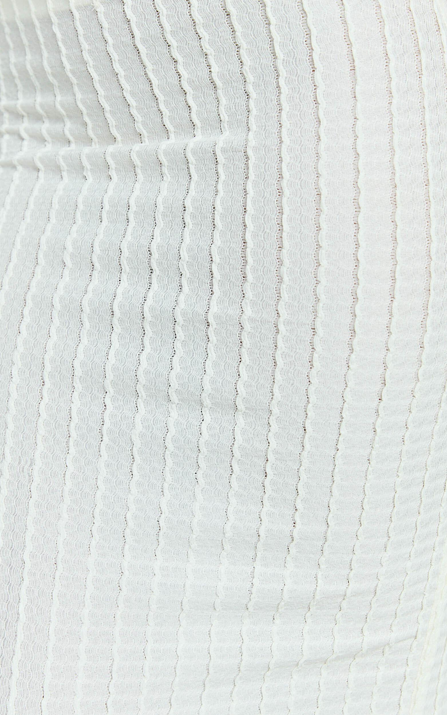 Billie Maxi Skirt - Column Textured Jersey Skirt in Off White Product Image