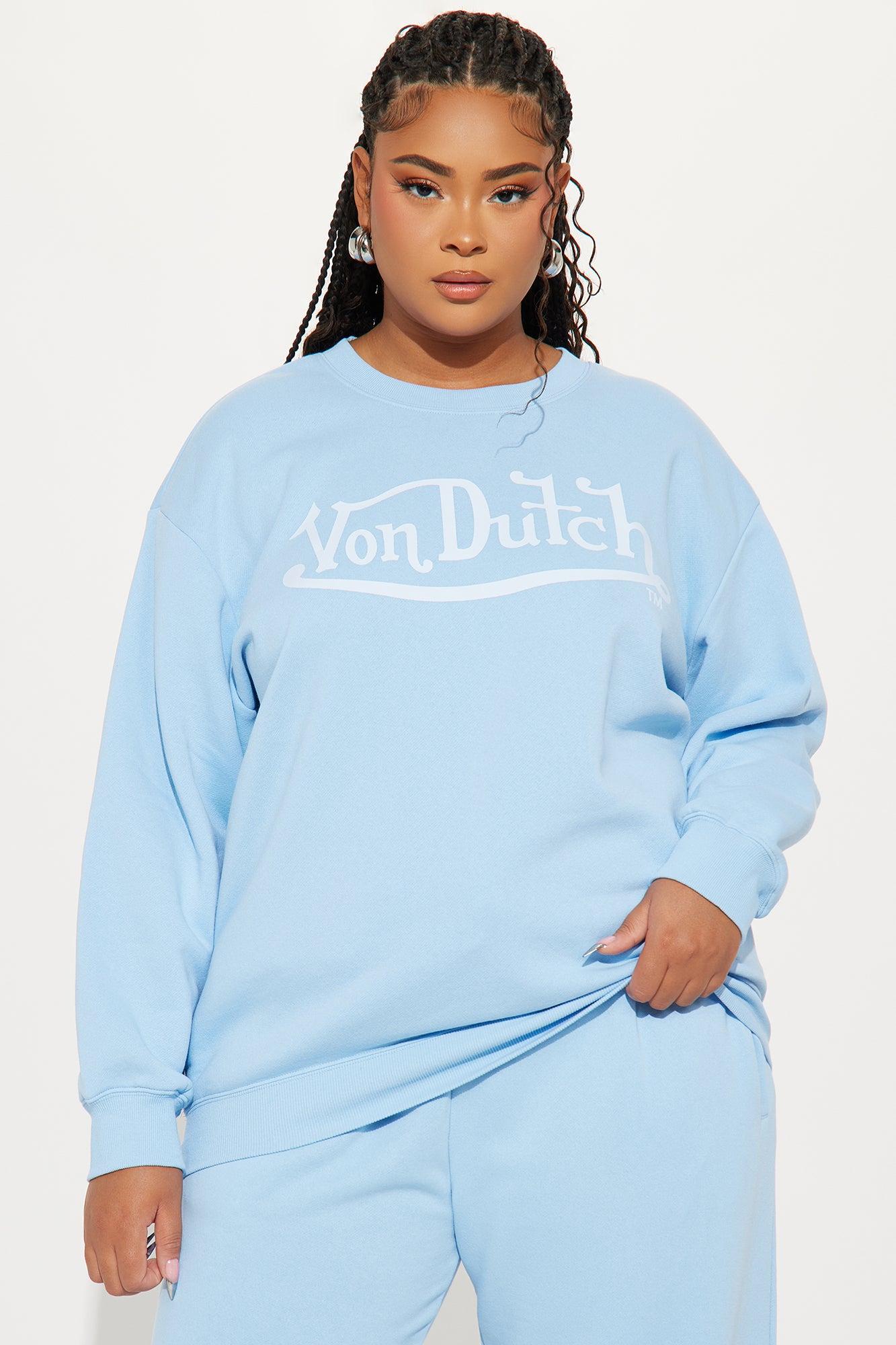 Von Dutch Distressed Crewneck Sweatshirt - Blue Product Image