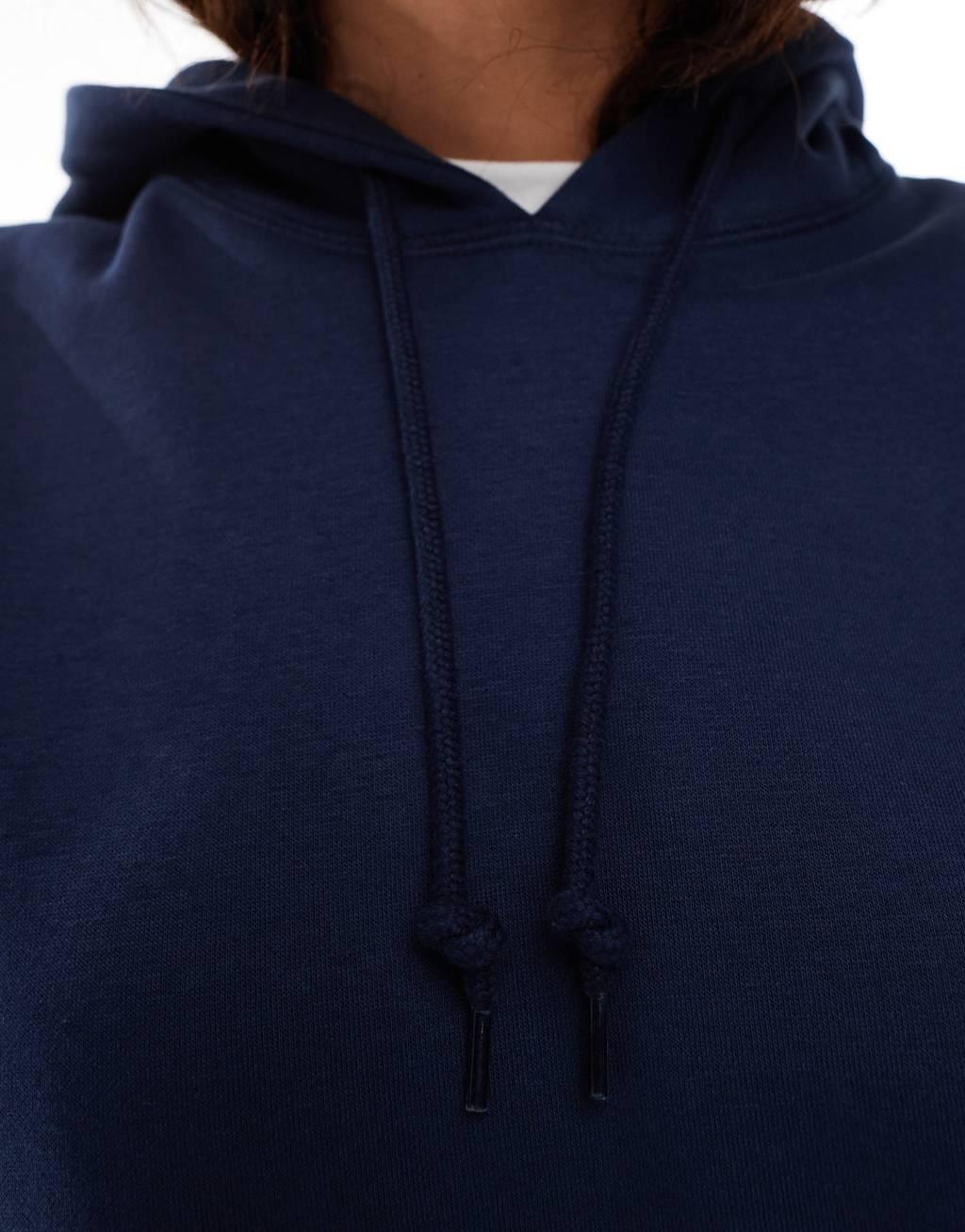 Weekday Essence hoodie in navy Product Image