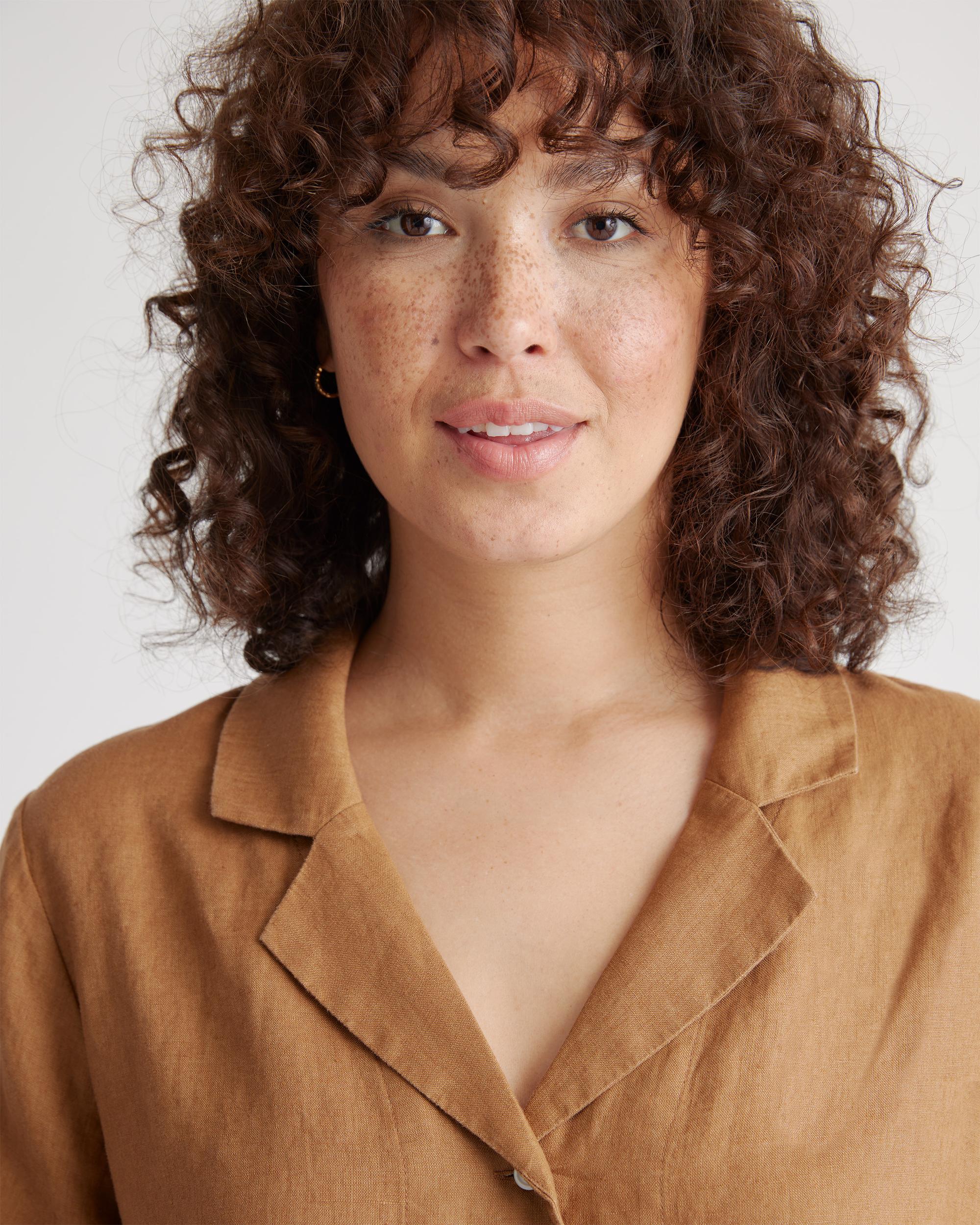 Quince | Women's 100% European Linen Short Sleeve Shirt Size XS Product Image