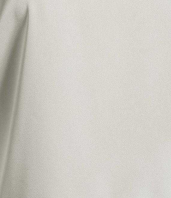 Calvin Klein Charmeuse Deep V-Neck Long Sleeve Blouse Product Image