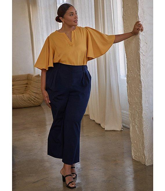 Sugarlips Plus Size Short Sleeve Woven Shirt Product Image