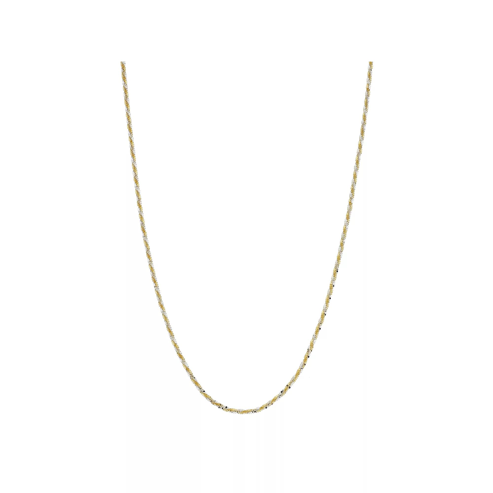 Primavera 24k Gold Over Silver Sparkle Chain Necklace, Womens Multi Product Image