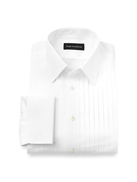 Non-Iron Cotton Tuxedo Shirt - White Product Image
