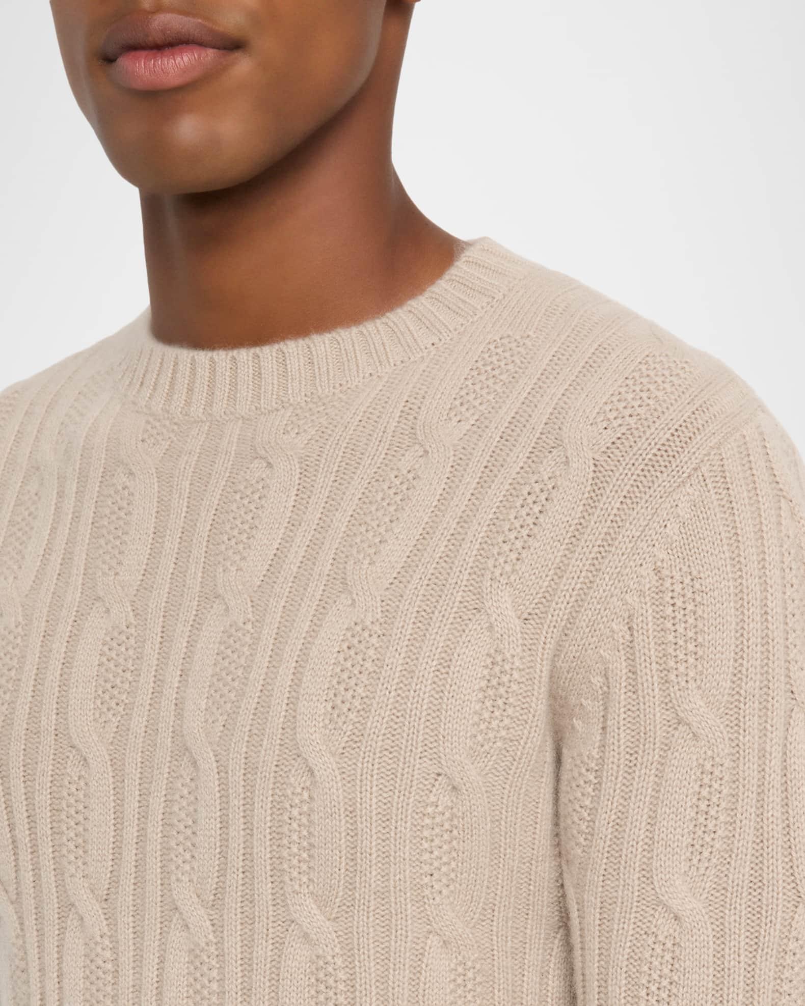 Men's Cashmere Cable Knit Crewneck Sweater Product Image