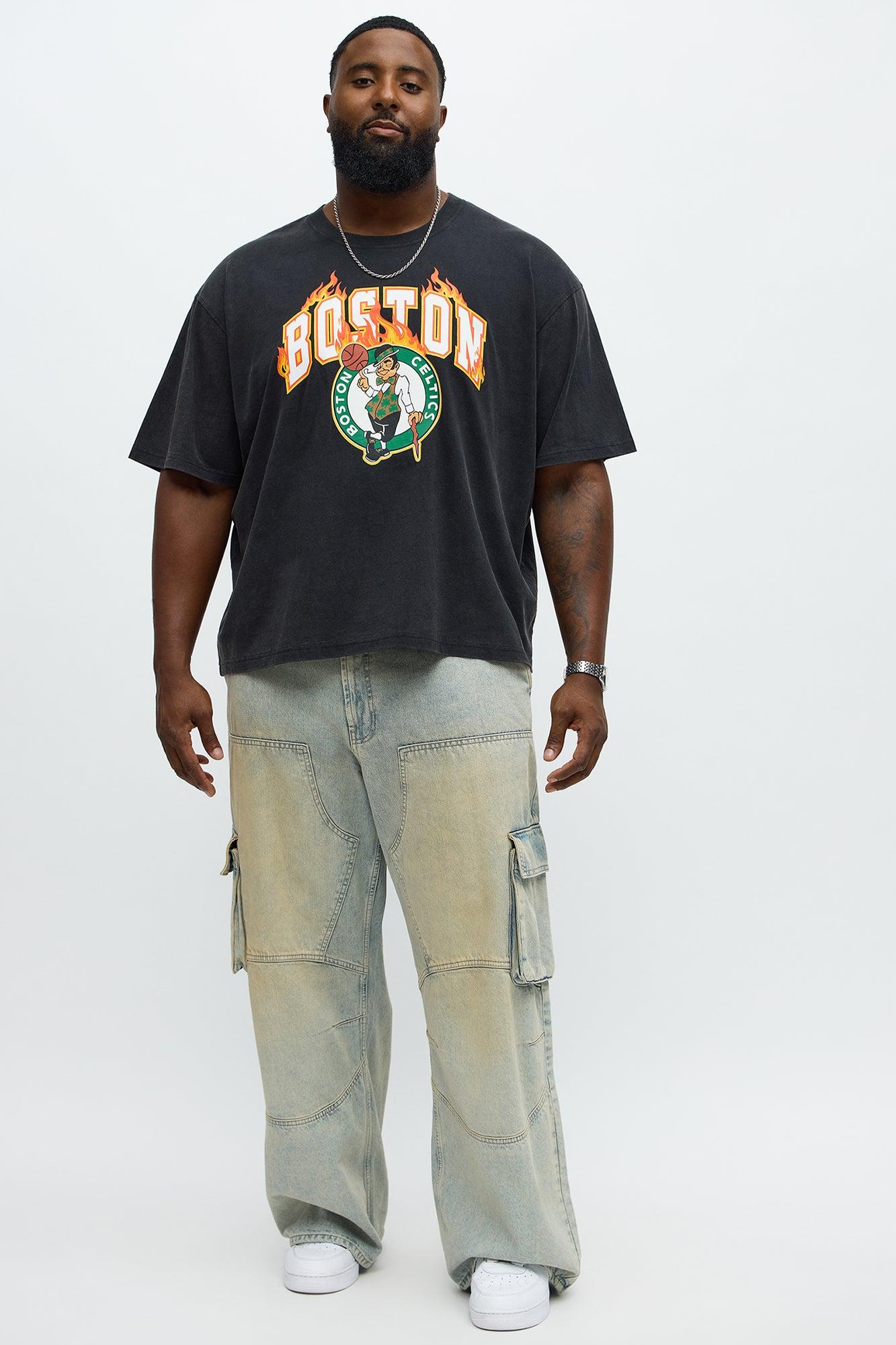Celtics Slam Jam Oversized Short Sleeve Tee - Black Male Product Image