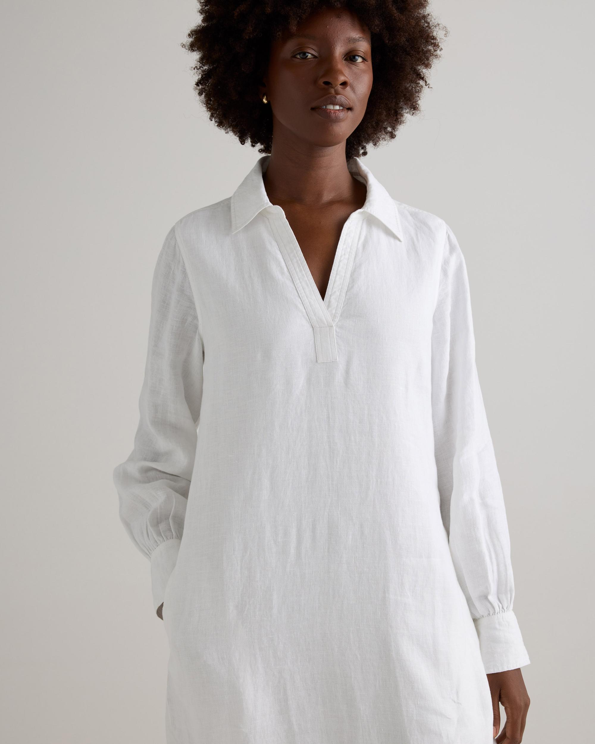 Quince | Women's 100% European Linen Popover Maxi Dress Product Image