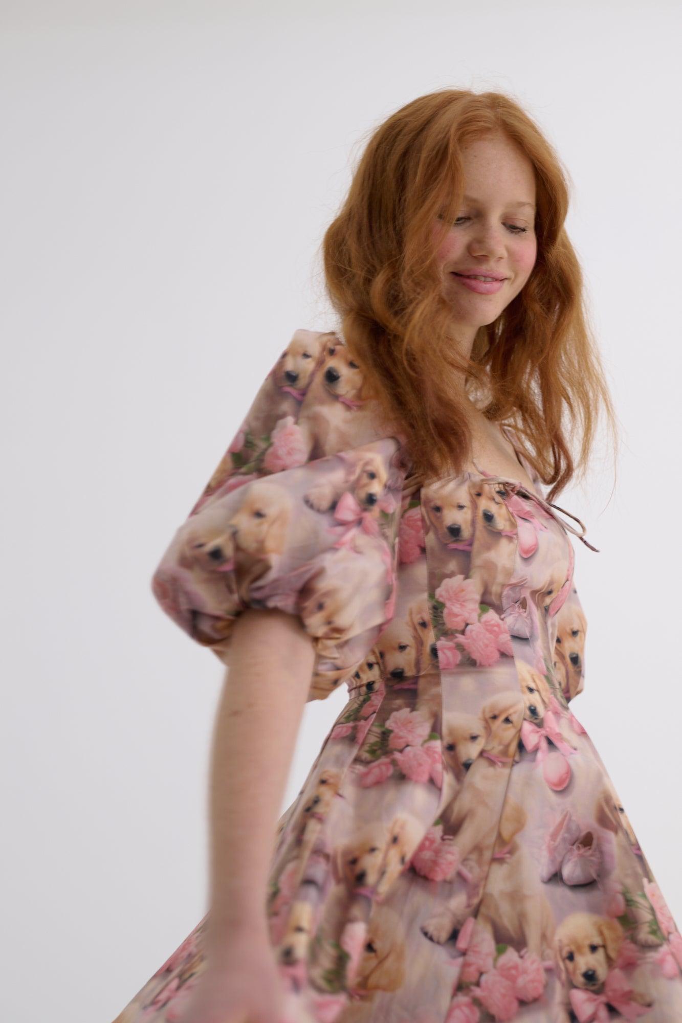 The Golden Paradise Day Dress Product Image