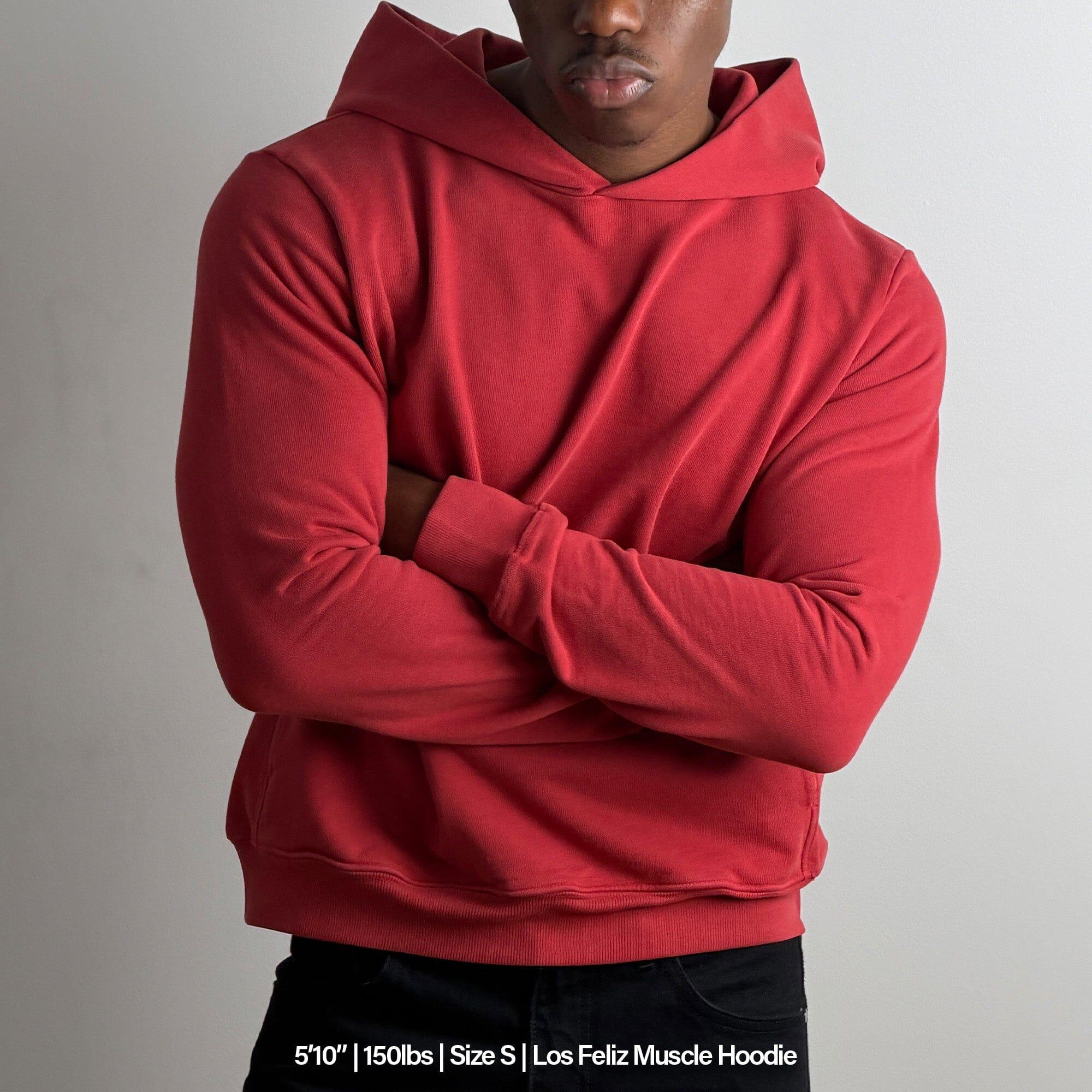 Los Feliz Crop Muscle Hoodie | Fitted Male Product Image