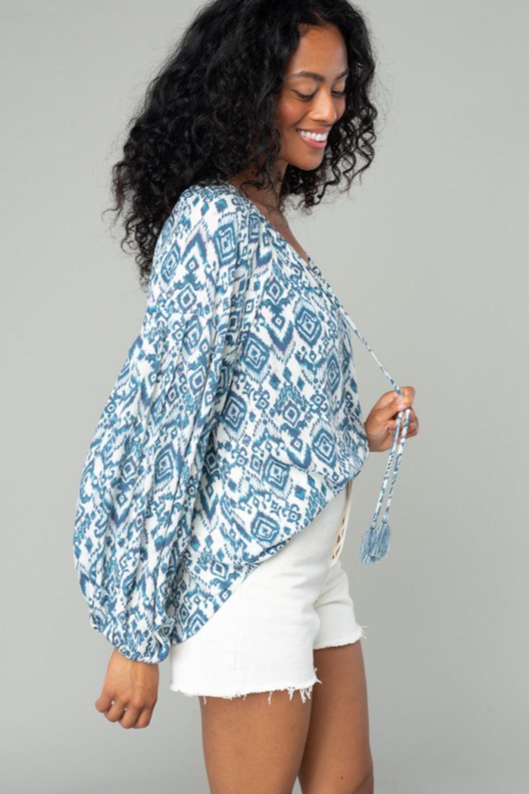 L/S Shirred Blouse Product Image