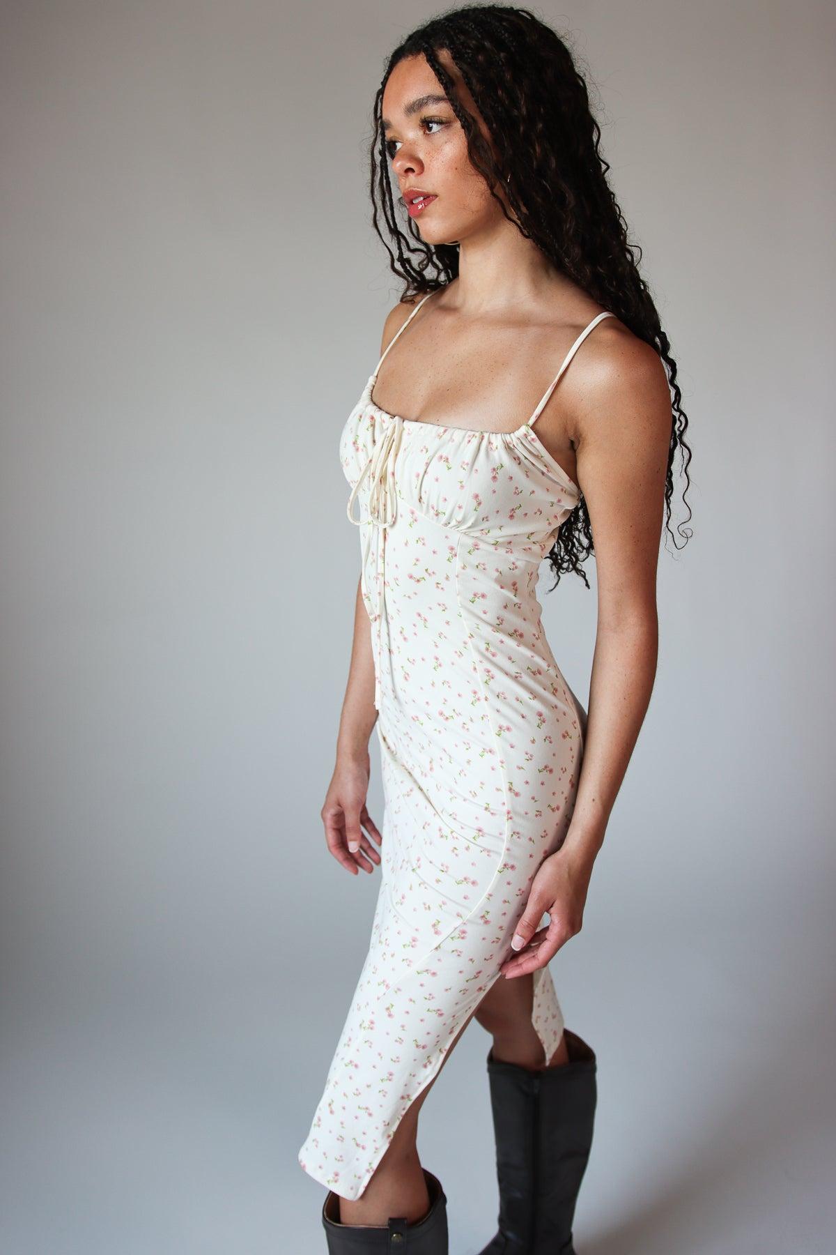 Sleeveless Floral Milkmaid Midi Dress Product Image