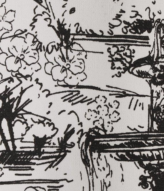 KARL LAGERFELD PARIS Knit Matte Jersey Round Neck Sleeveless Top Product Image