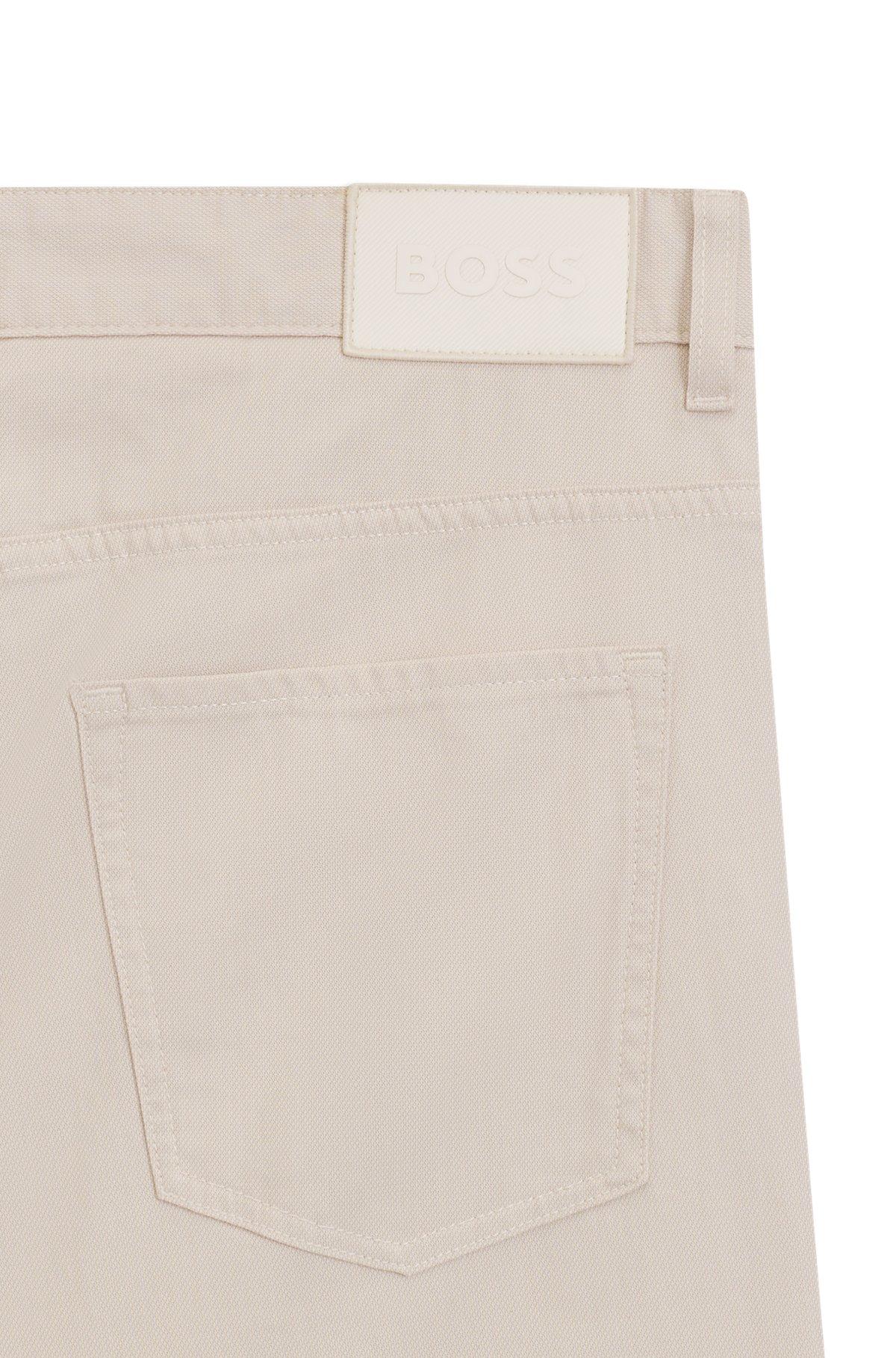 Delaware slim-fit trousers in patterned stretch cotton Product Image