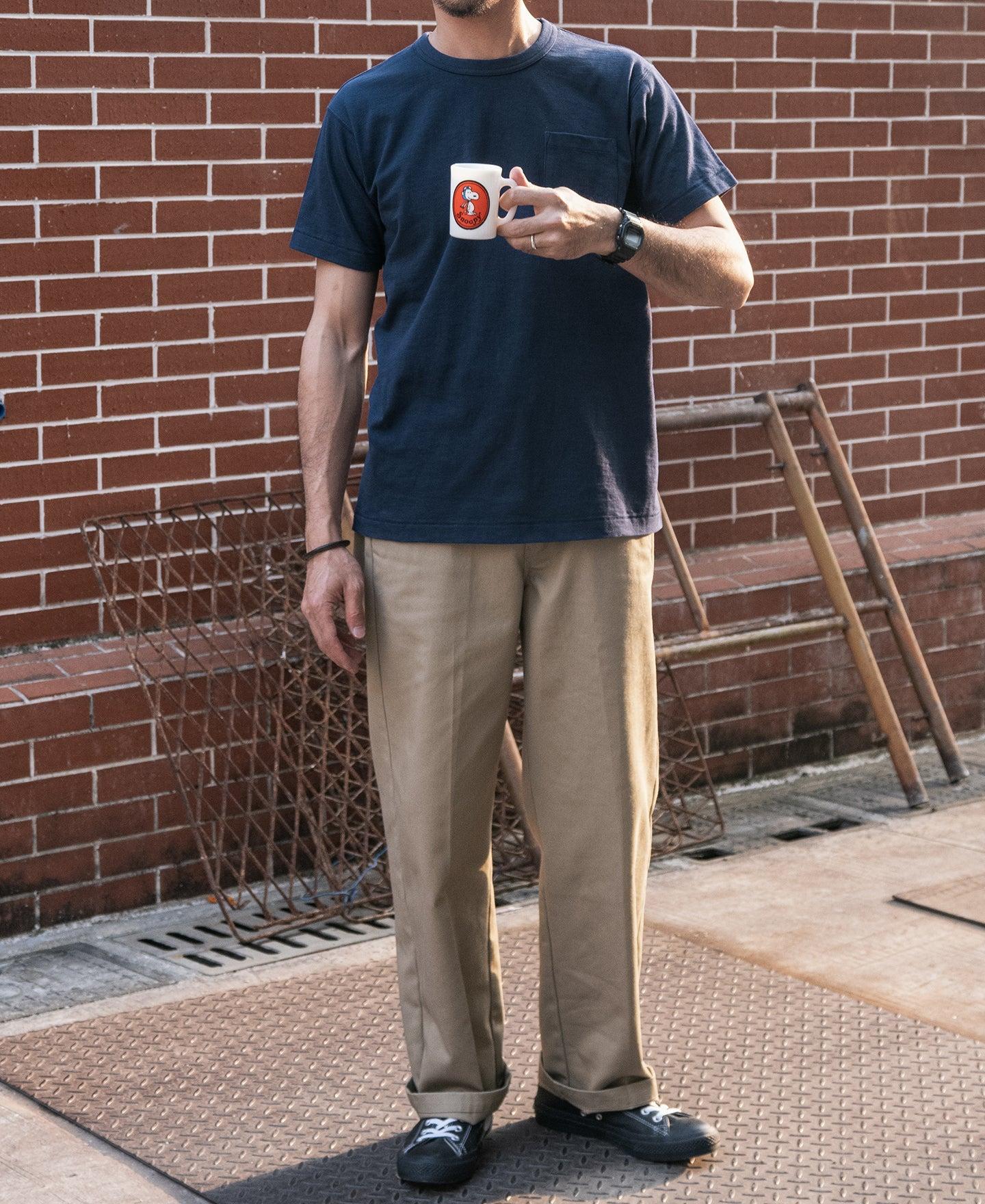 Loopwheel Tubular Slub Cotton Pocket T-Shirt - Indigo Product Image