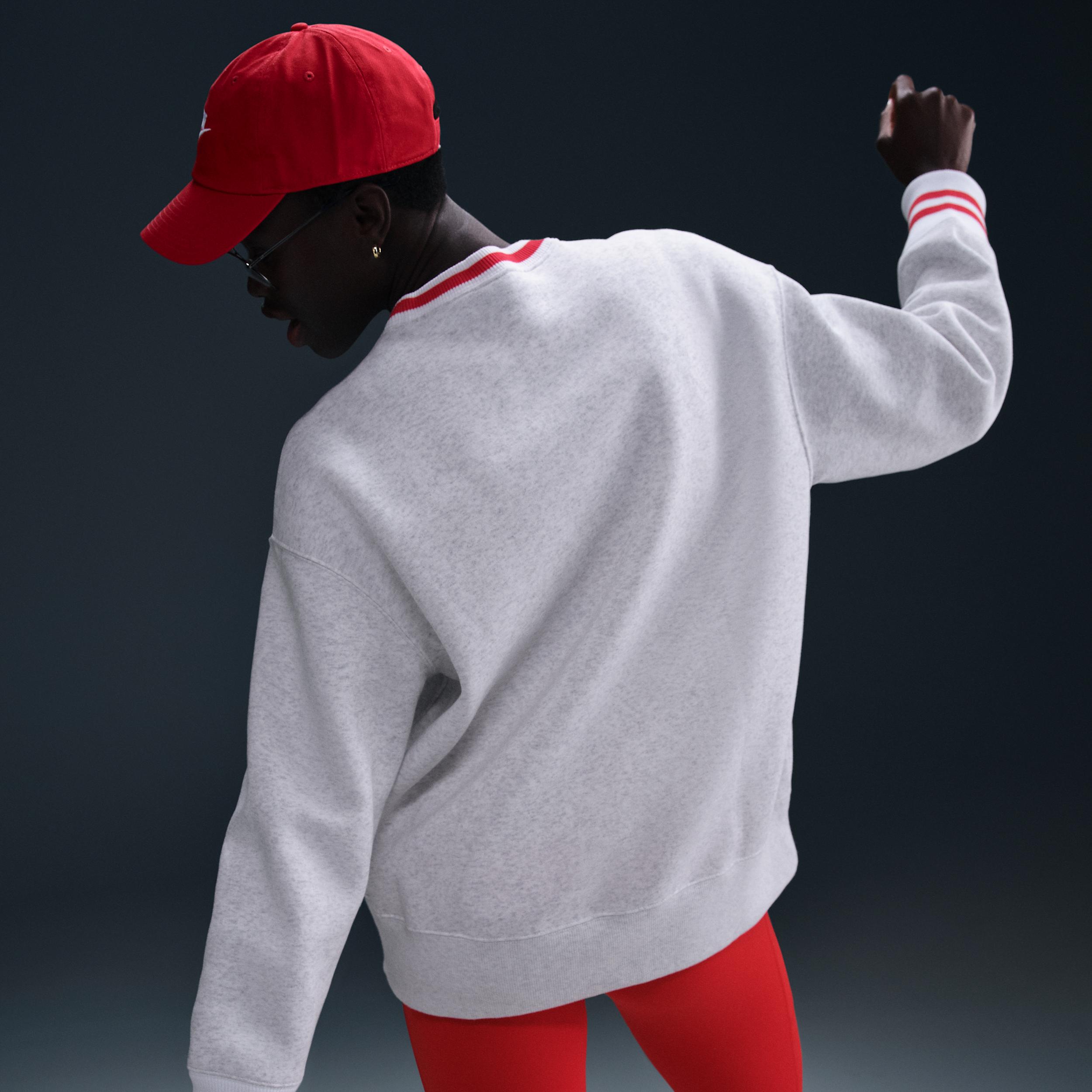 Womens Nike Sportswear Phoenix Fleece Oversized Graphic Crew-Neck Sweatshirt | HJ0949-233 Product Image