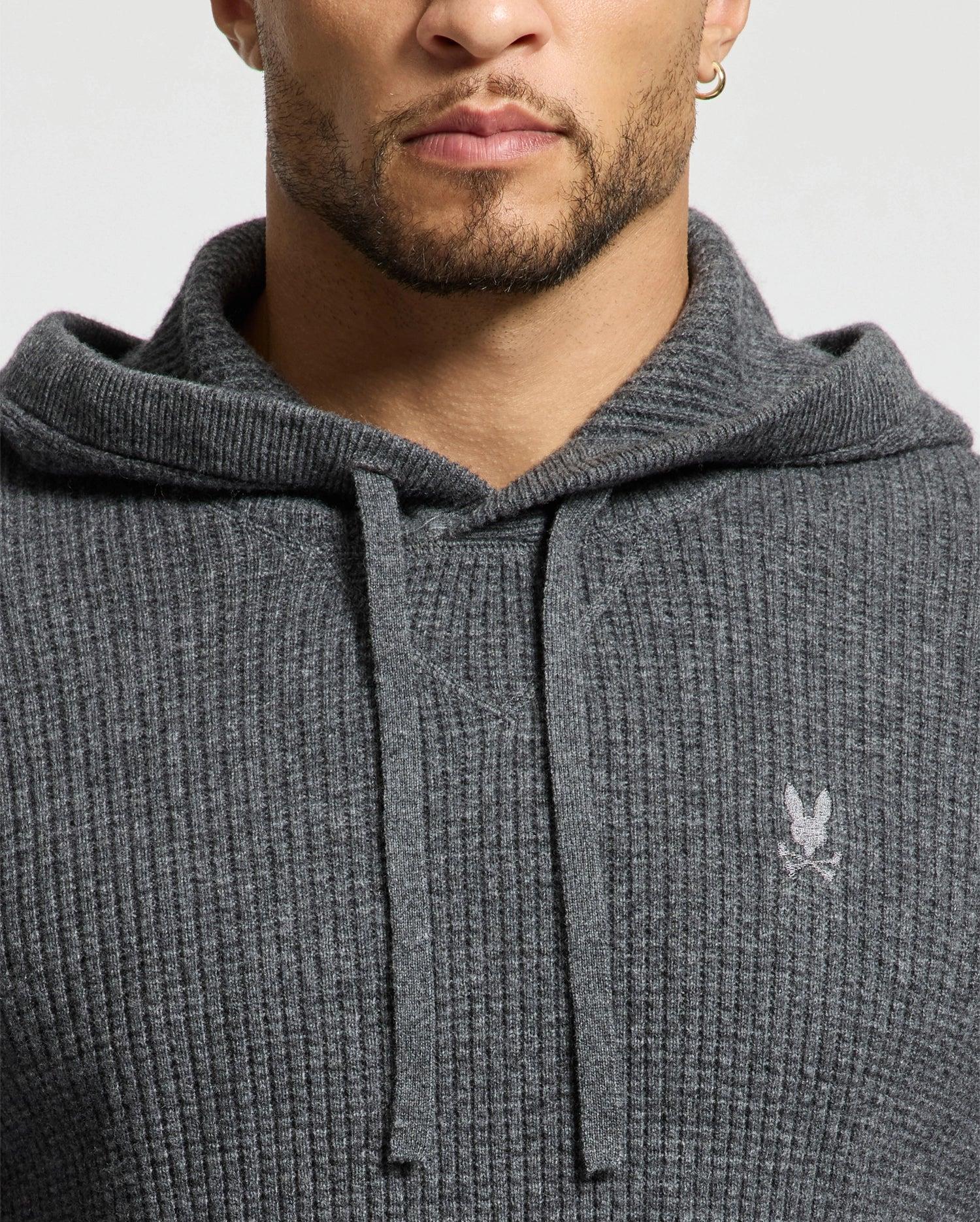 MENS LEVAN WAFFLE HOODED SWEATER - B6E246E200 Product Image