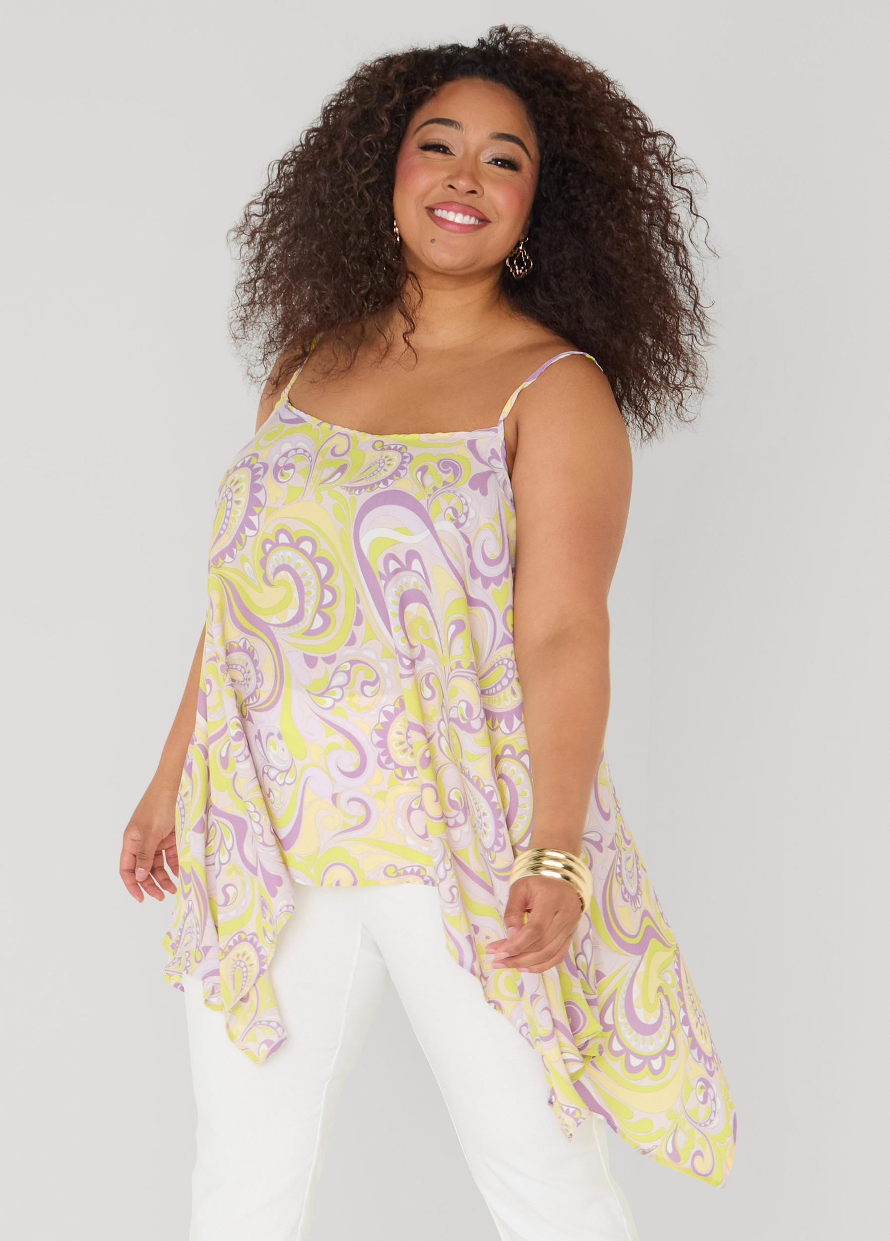 Paisley Print Handkerchief Tank Product Image