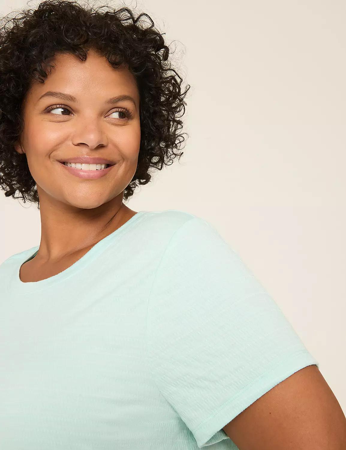 Swing Crew-Neck Textured Top Product Image