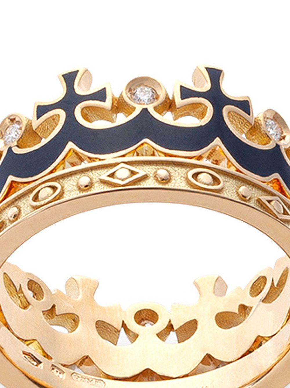 18K yellow gold Royal diamond ring Product Image