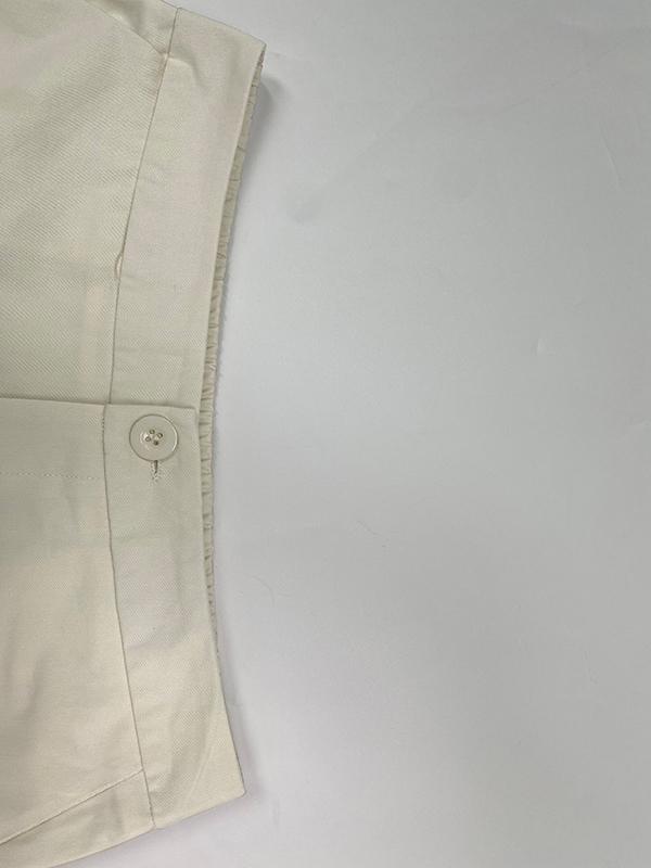 High Waisted Loose Solid Color Pants Trousers Product Image