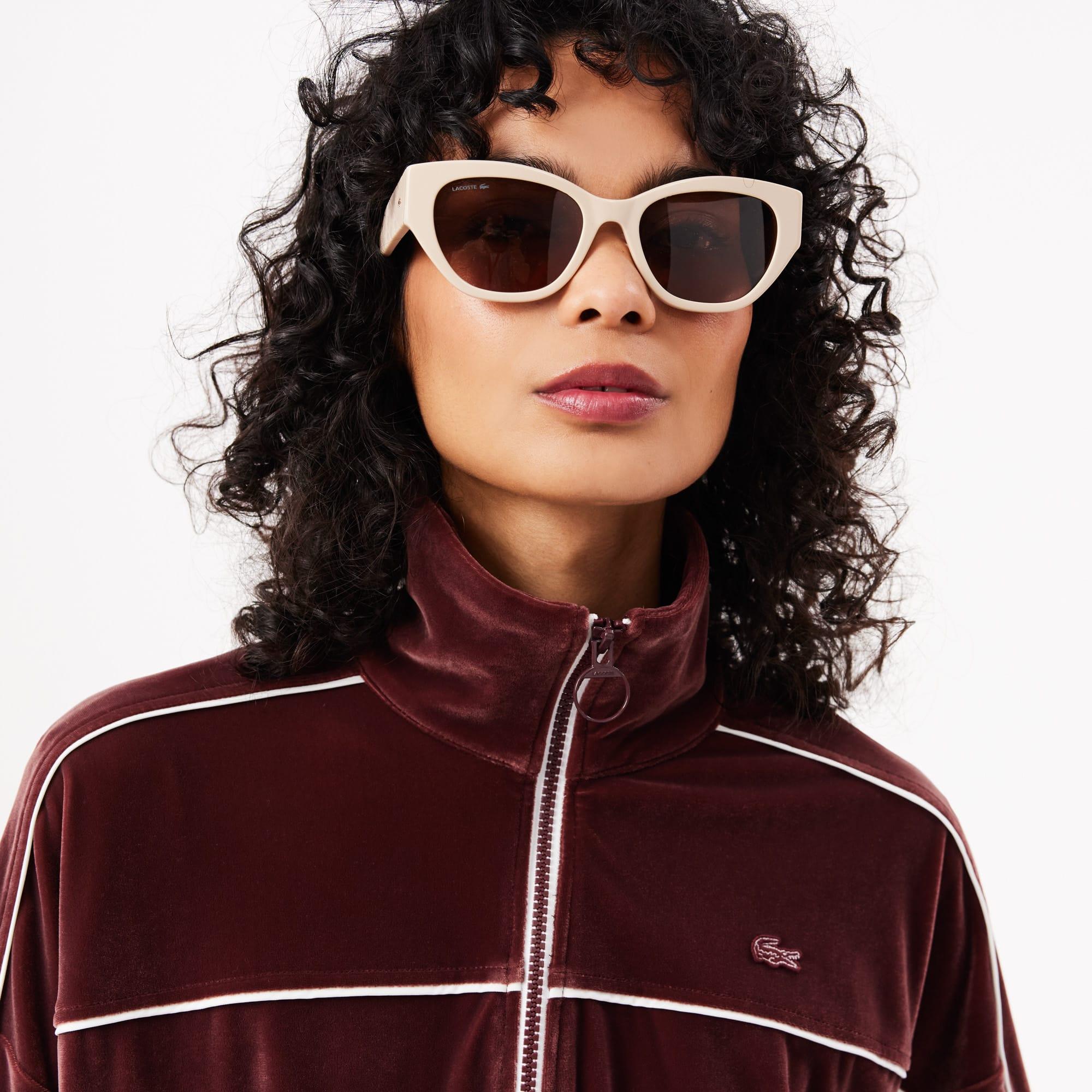 Women's Oversized Zip-Up Velour Sweatshirt Product Image