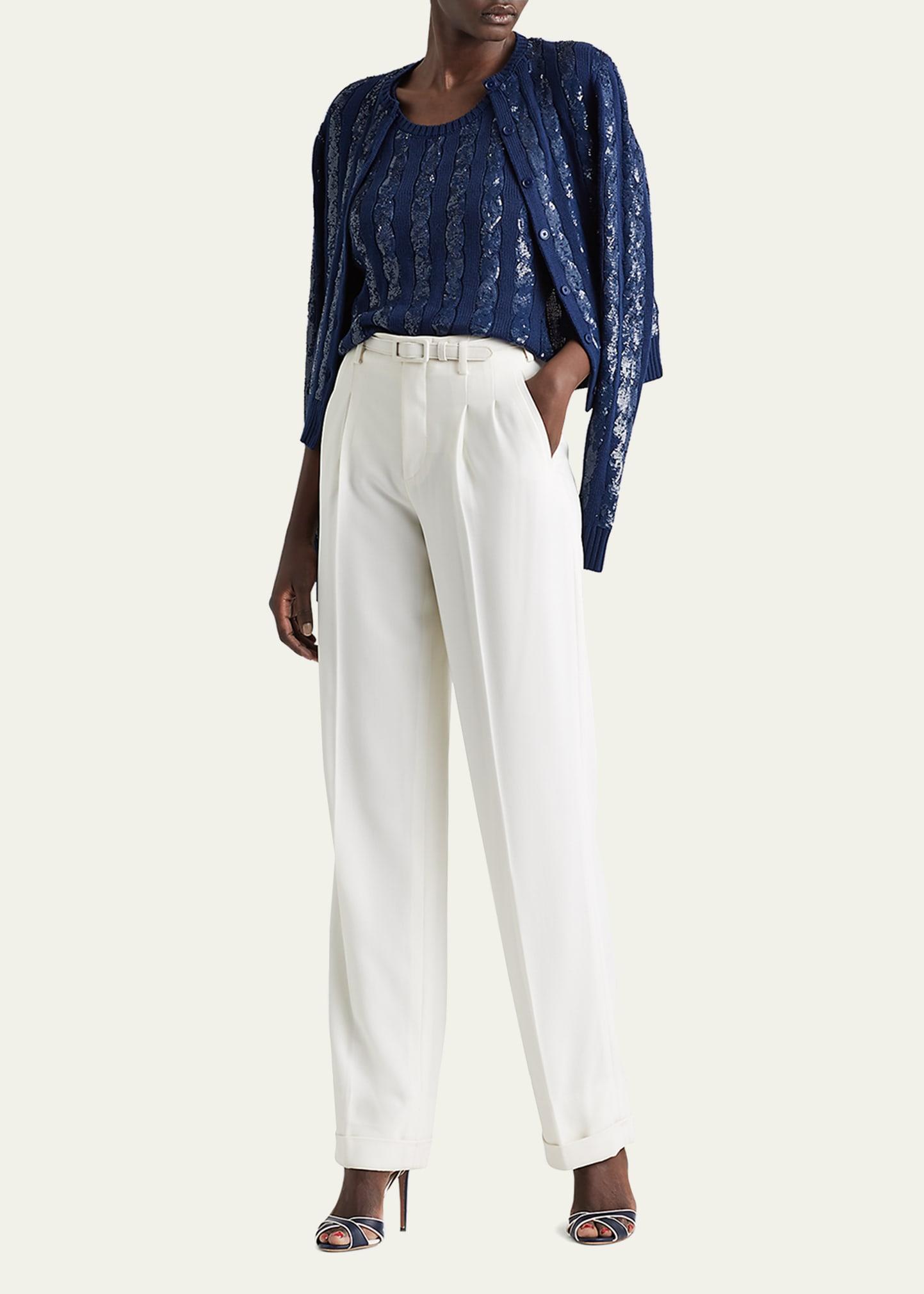 Stamford Straight-Leg Belted Pants Product Image