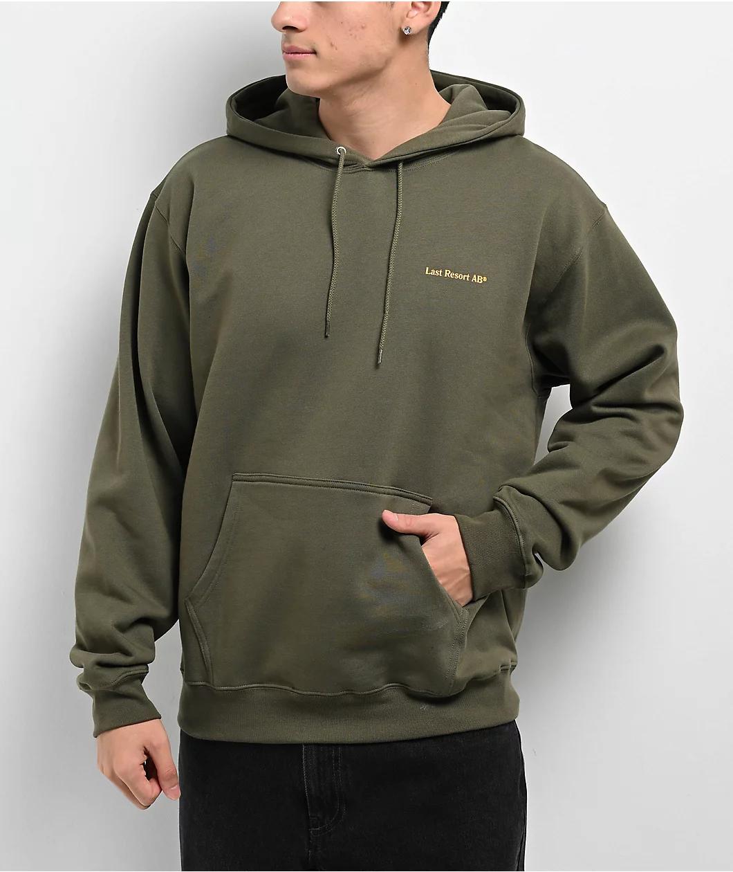 Last Resort AB Atlas Monogram Olive Hoodie Product Image