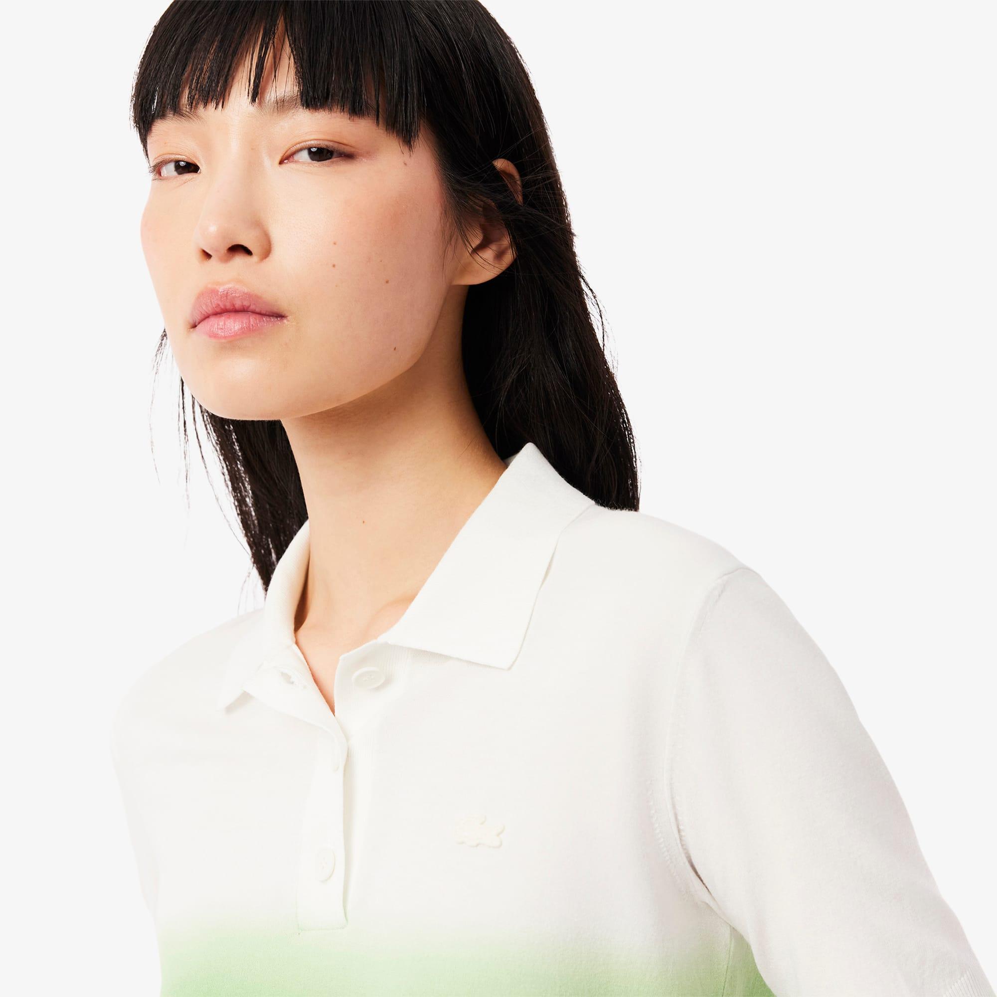 Women's Classic Fit Ombré Effect Knit Polo Product Image