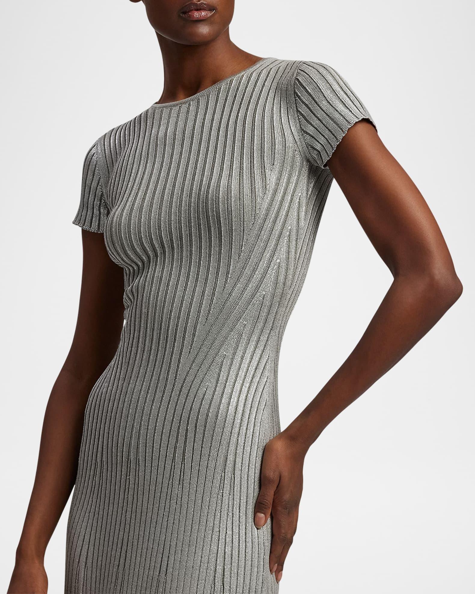Foil Rib Crewneck Dress Product Image