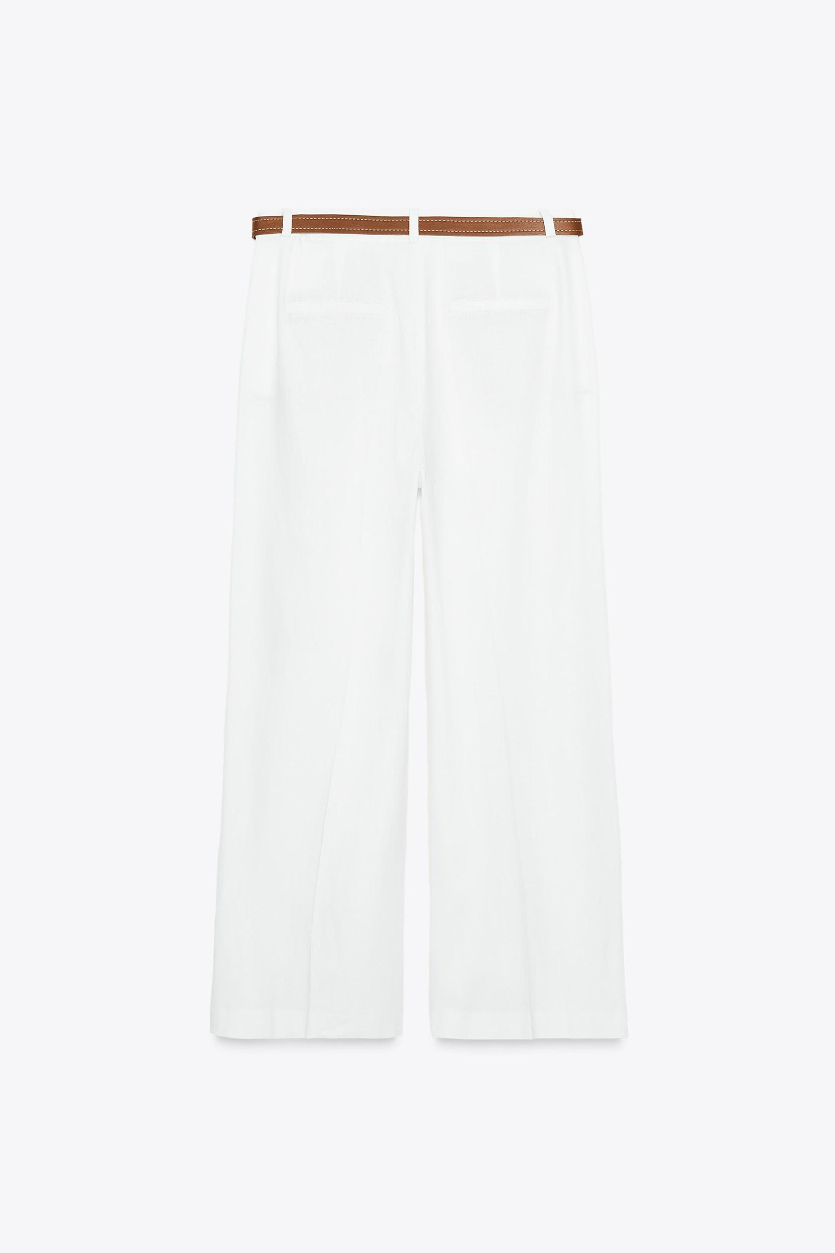 LINEN CULOTTES WITH BELT Product Image