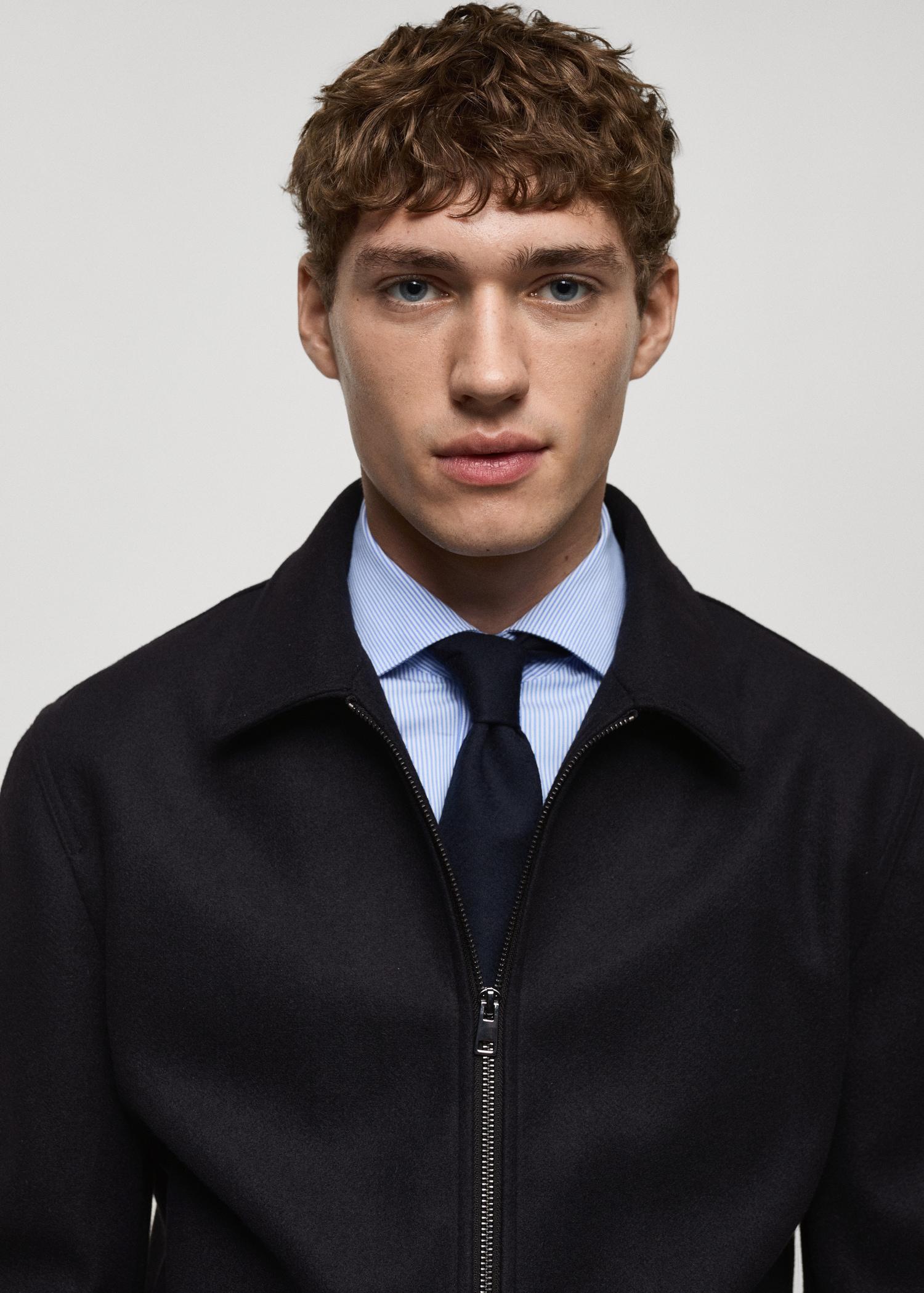 Regular-fit flannel jacket - Men | MANGO USA Product Image