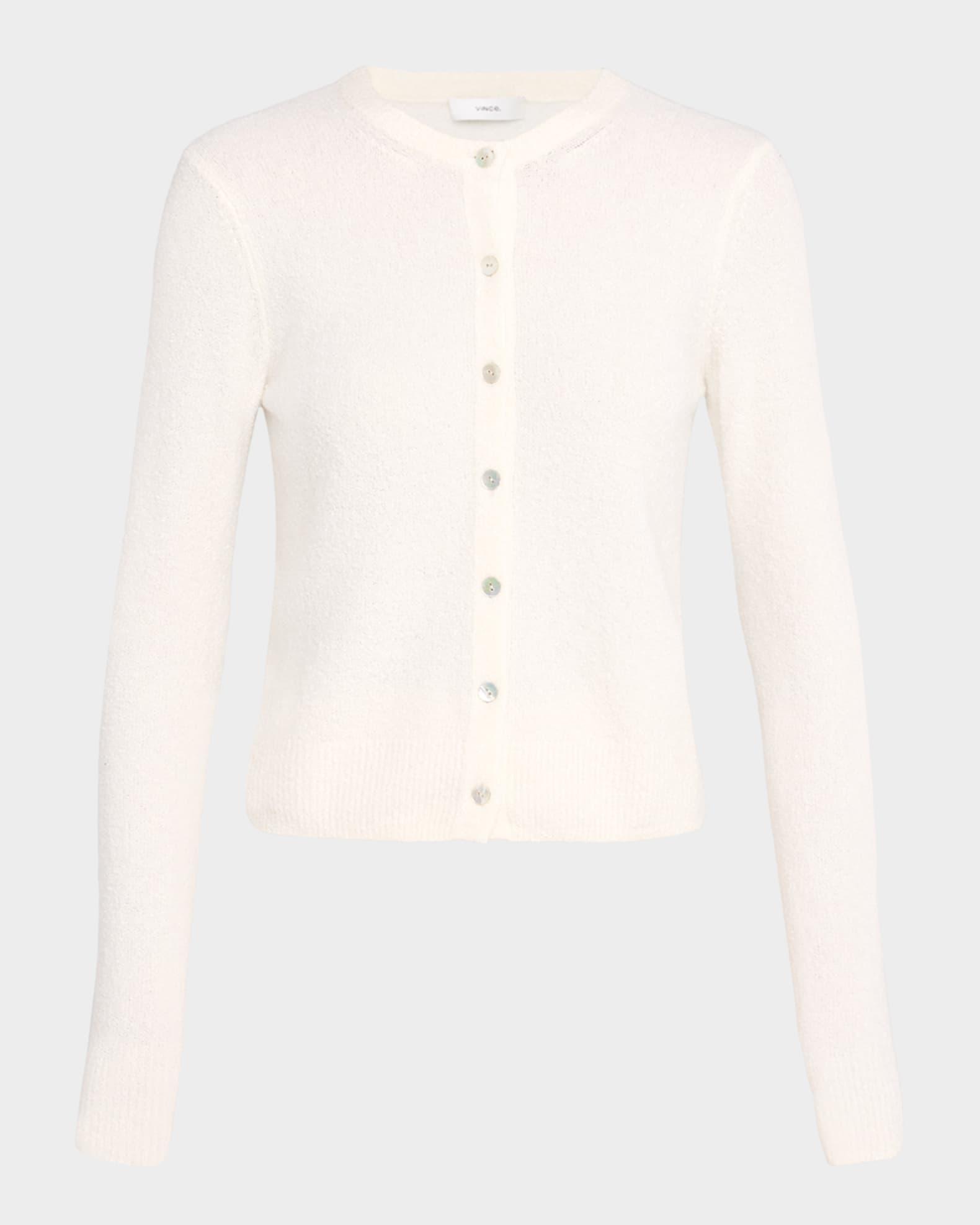 Crewneck Bouclé Cardigan  Product Image