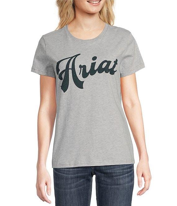 Ariat Old School Script Crew Neck Short Sleeve T-Shirt Product Image