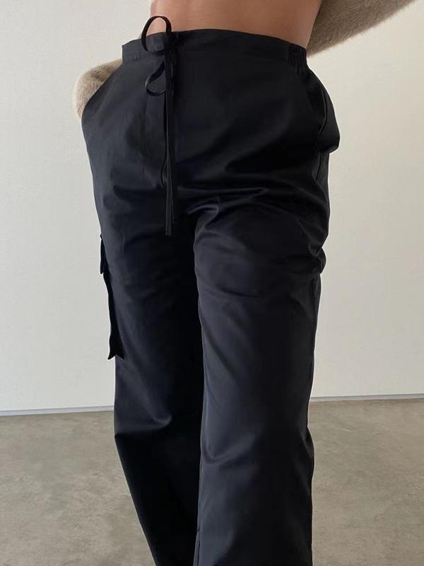 Pocket Drawstring Cargo Pants Product Image