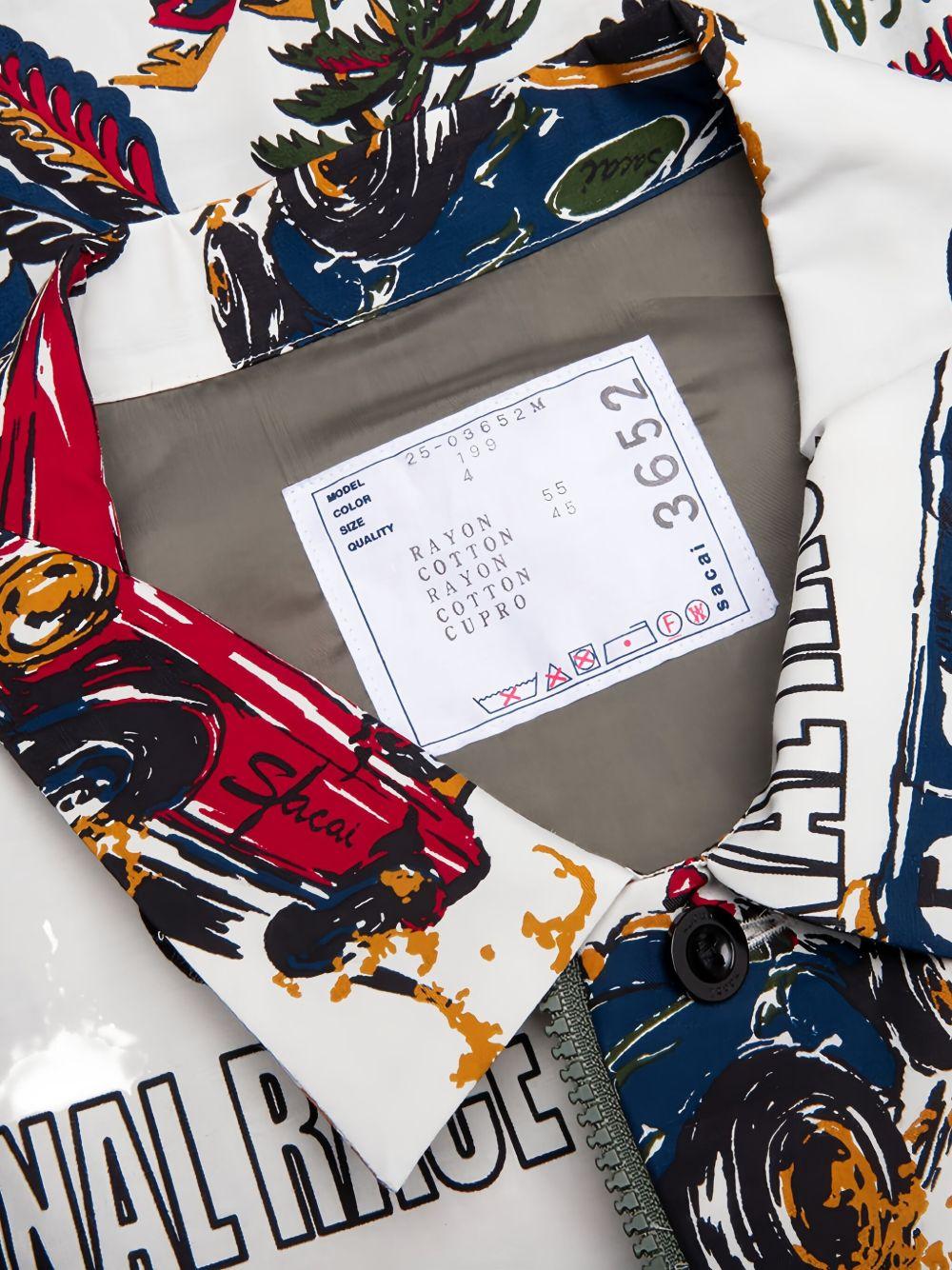 race-car tropical-print shirt Product Image