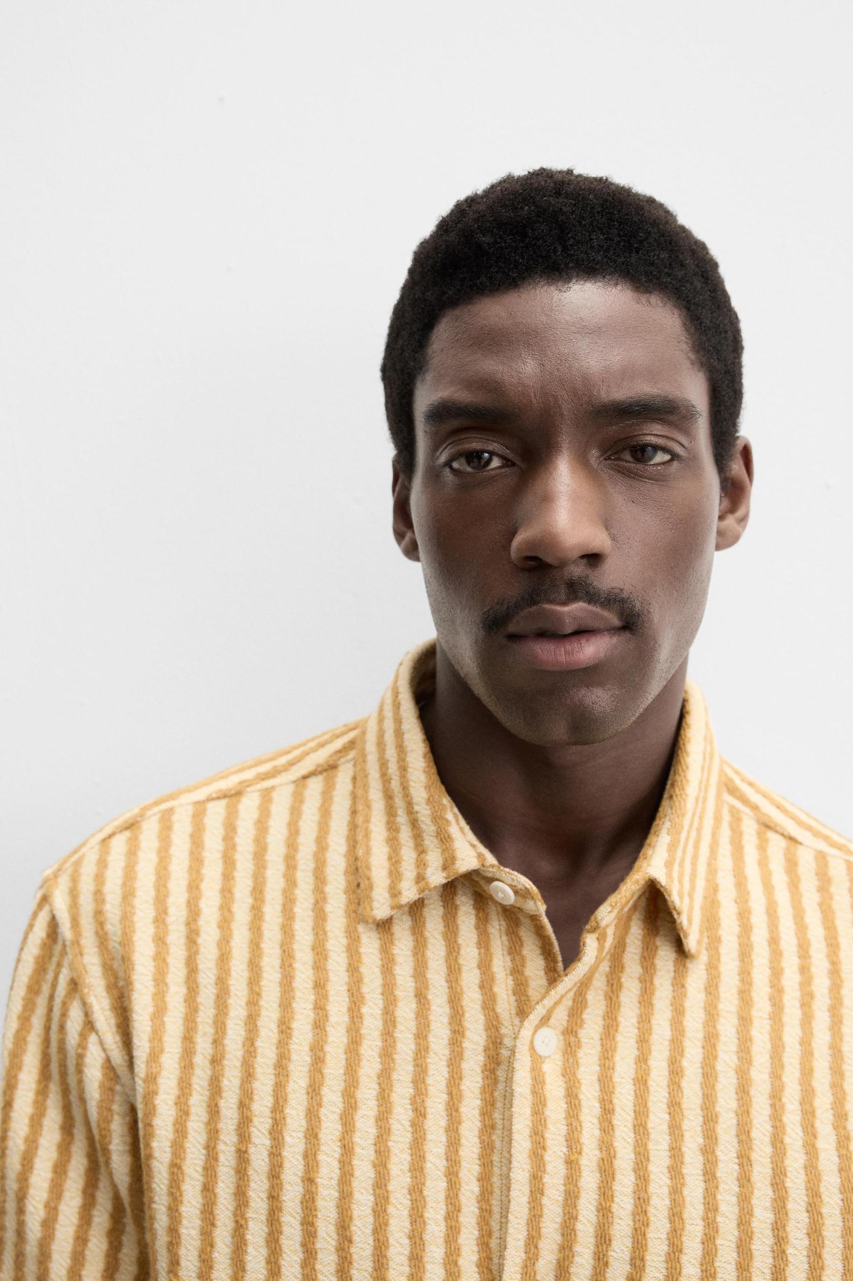 TEXTURED STRIPED SHIRT Product Image