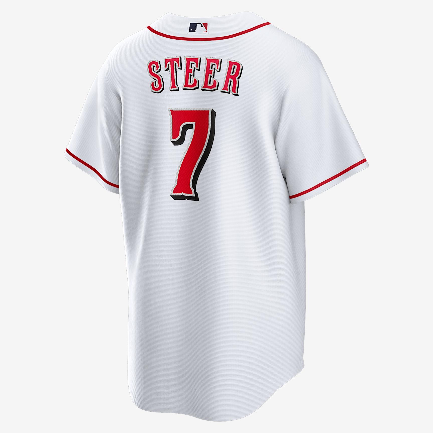 Spencer Steer Cincinnati Reds Men's Nike MLB Replica Jersey Product Image
