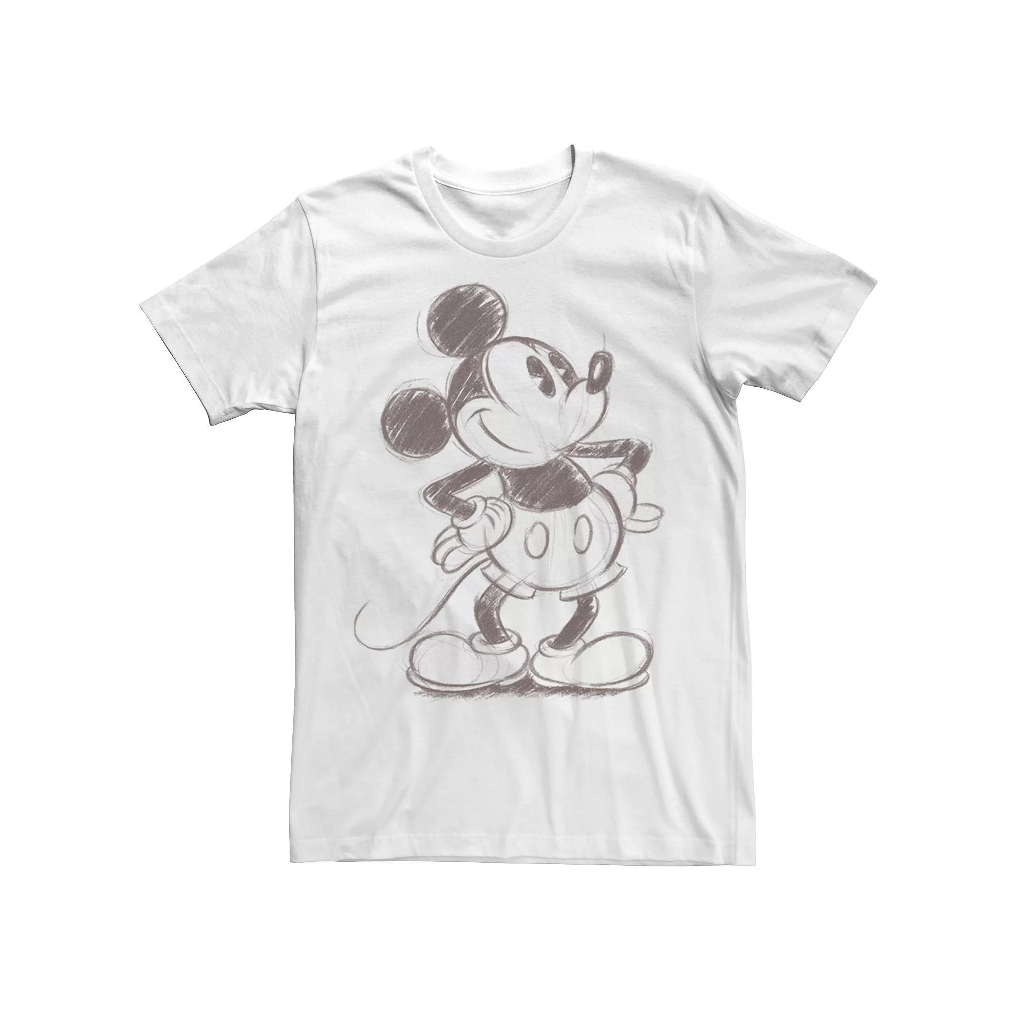 Disney's Mickey Mouse Men's Pencil Sketch Original Graphic Tee,  Product Image