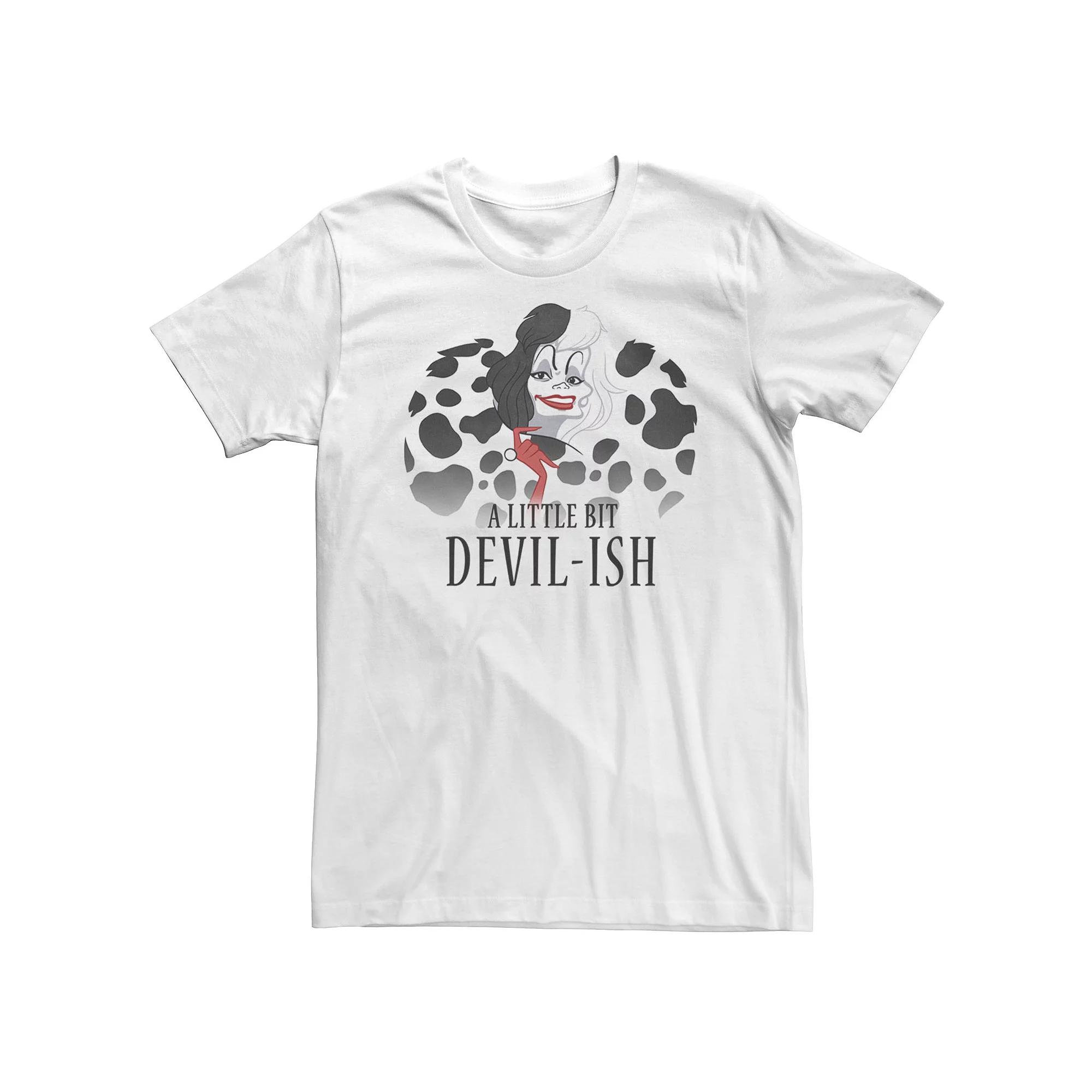 Big & Tall Disney Dalmatians Cruella A Little Bit Tee, Men's, Size: 3XL, White Product Image