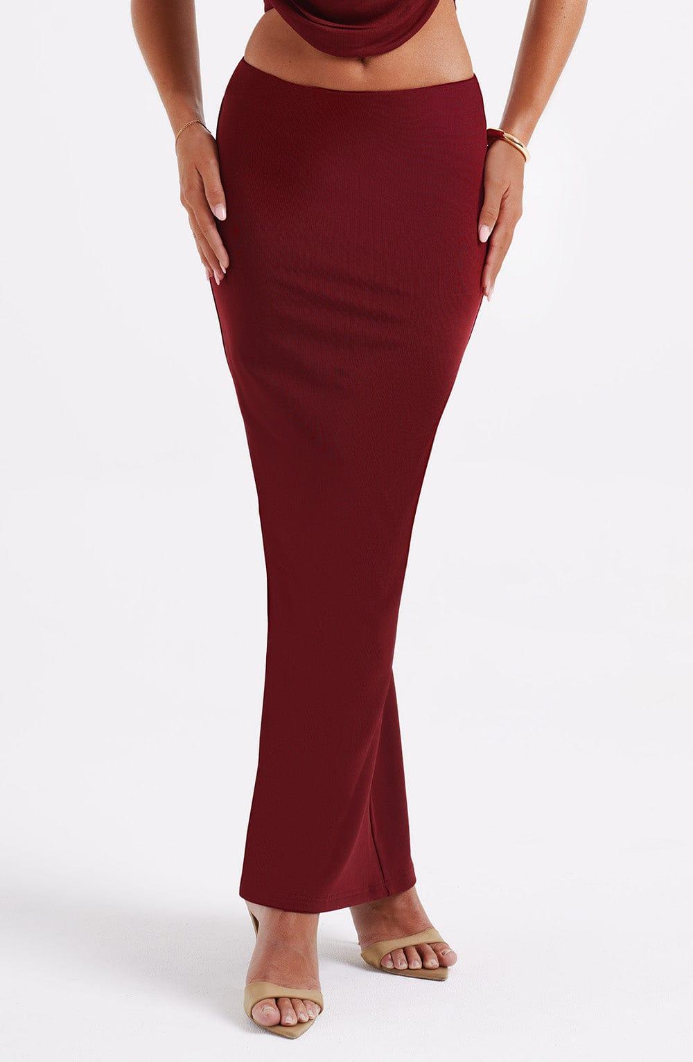 Chrishelle Maxi Skirt - Burgundy Product Image