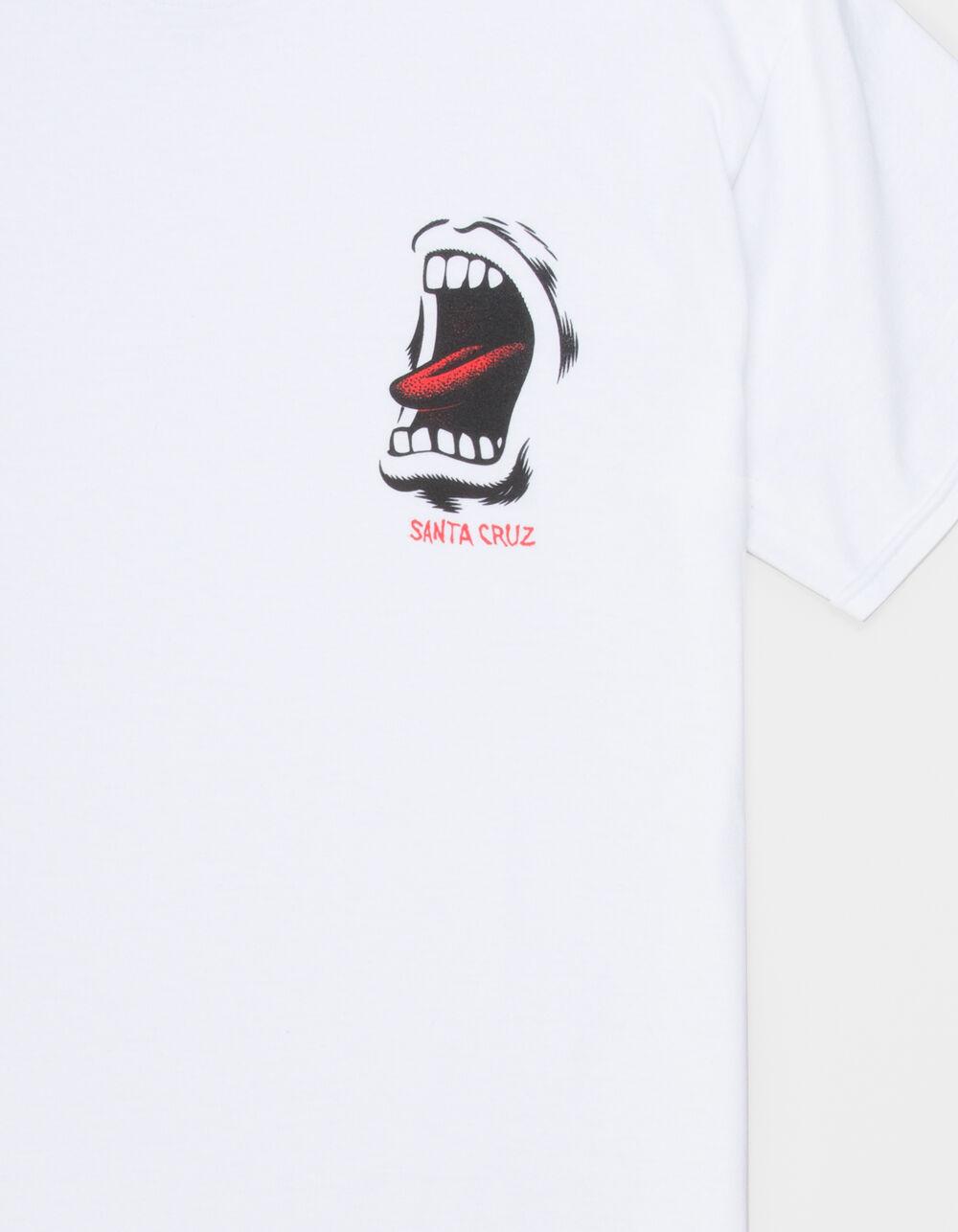 SANTA CRUZ Screaming Mouth Chest Mens Tee - WHITE Product Image
