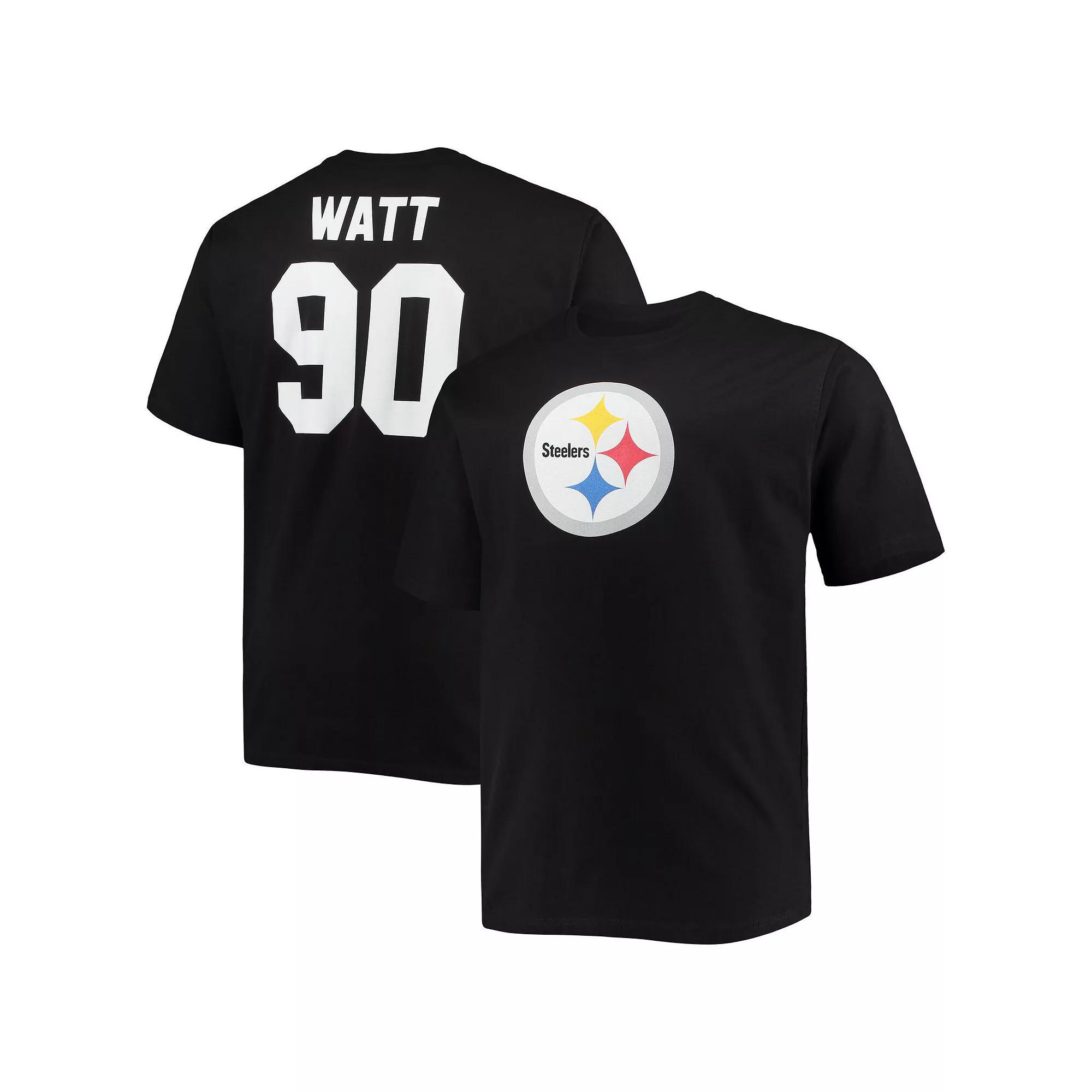 Men's Fanatics Branded T.J. Watt Black Pittsburgh Steelers Big & Tall Player Name & Number T-Shirt,  Product Image