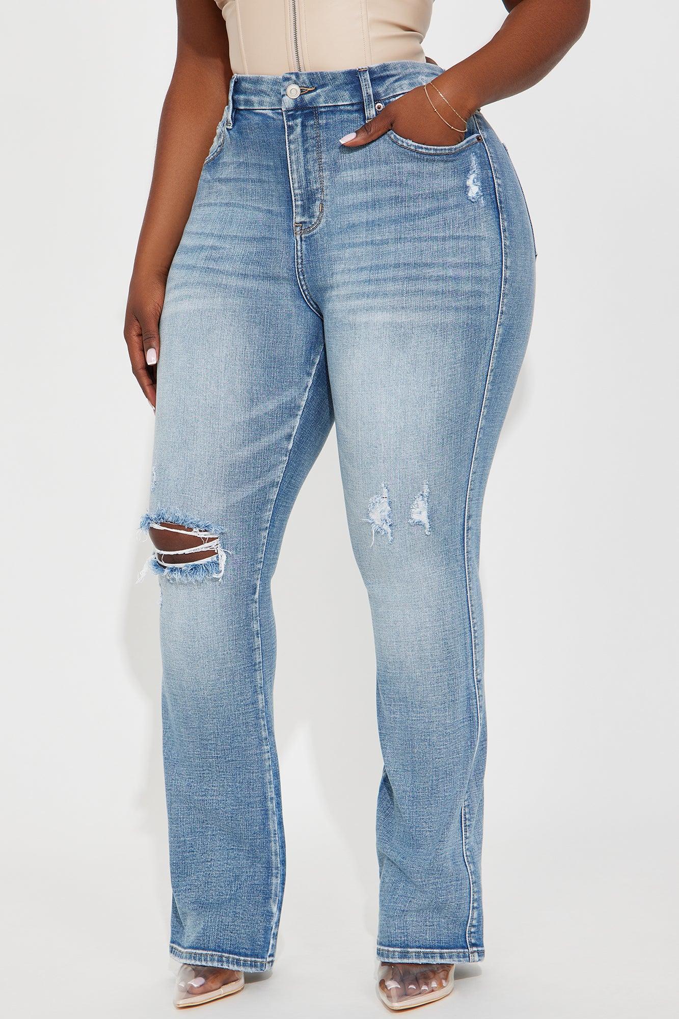 No Comparison Stretch Bootcut Jeans - Medium Wash Product Image