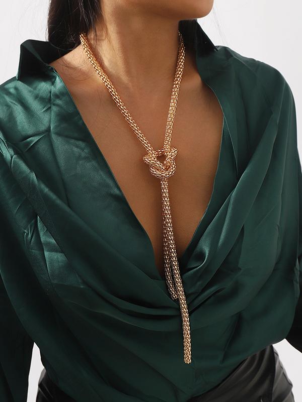 Chains Knot Tasseled Necklaces Accessories Product Image
